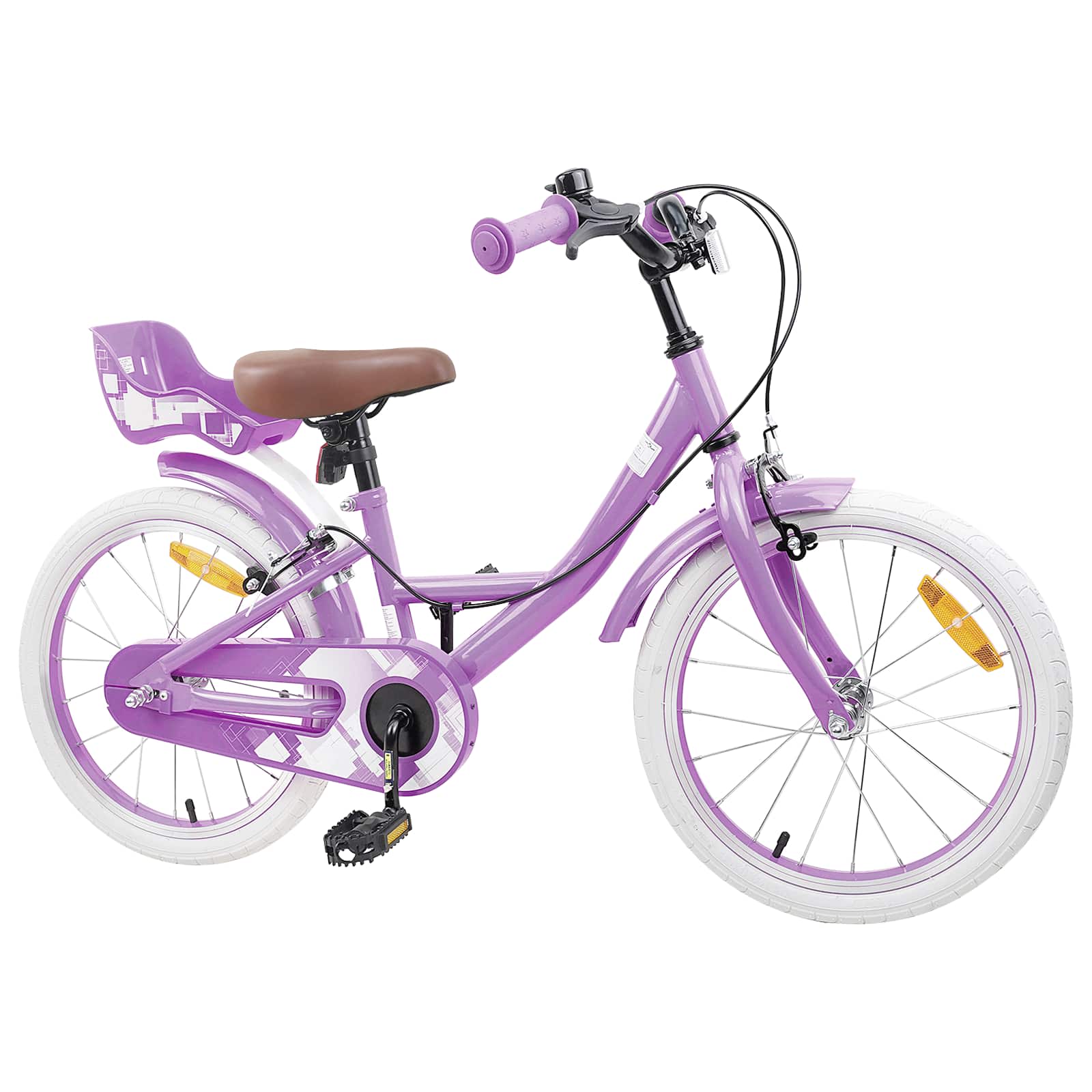 Kinderfiets 18 Inch voor 5-7 jaar Paars is nu te koop bij PeponiXL, paradijselijk wonen!