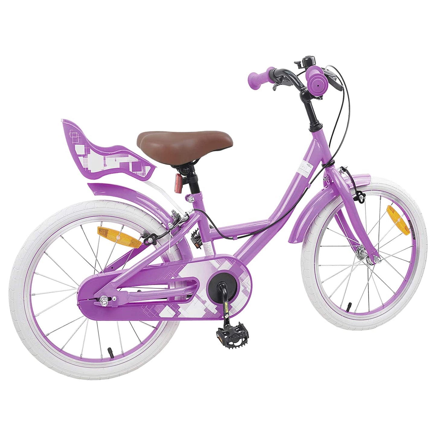 Kinderfiets 18 Inch voor 5-7 jaar Paars is nu te koop bij PeponiXL, paradijselijk wonen!