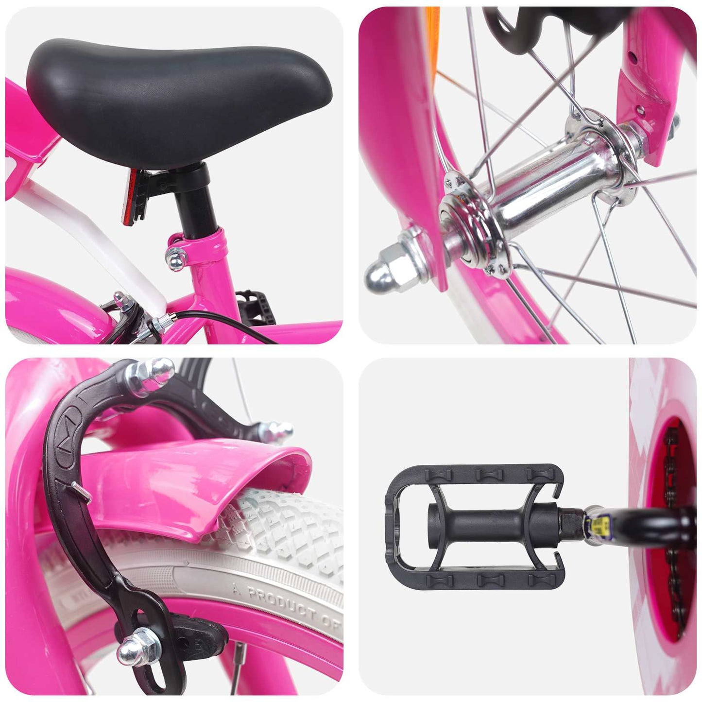 Kinderfiets 14 Inch voor 3-5 jaar oud Roze is nu te koop bij PeponiXL, paradijselijk wonen!