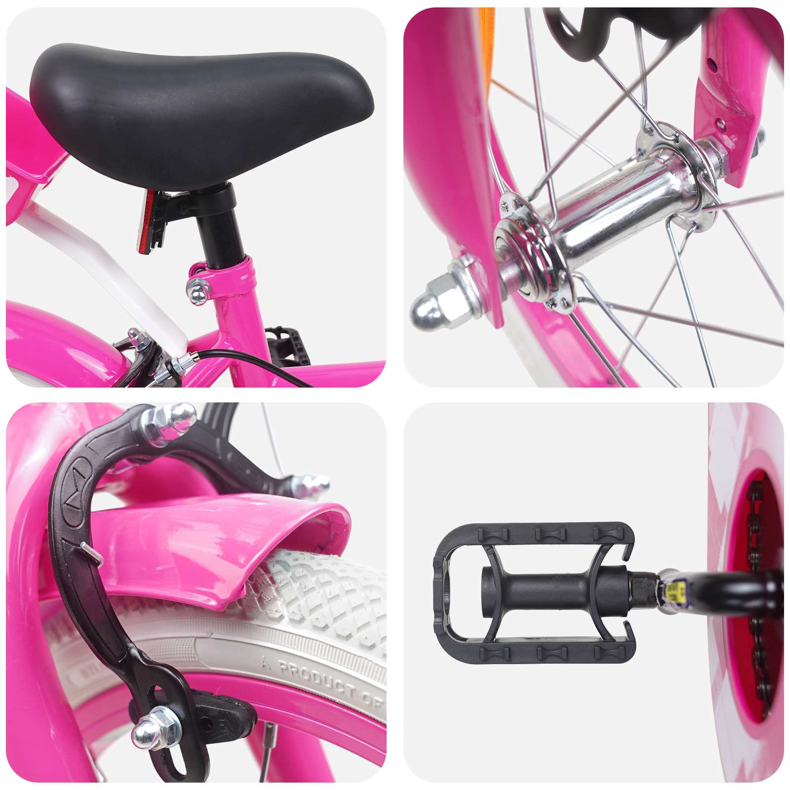 Kinderfiets 14 Inch voor 3-5 jaar oud Roze is nu te koop bij PeponiXL, paradijselijk wonen!