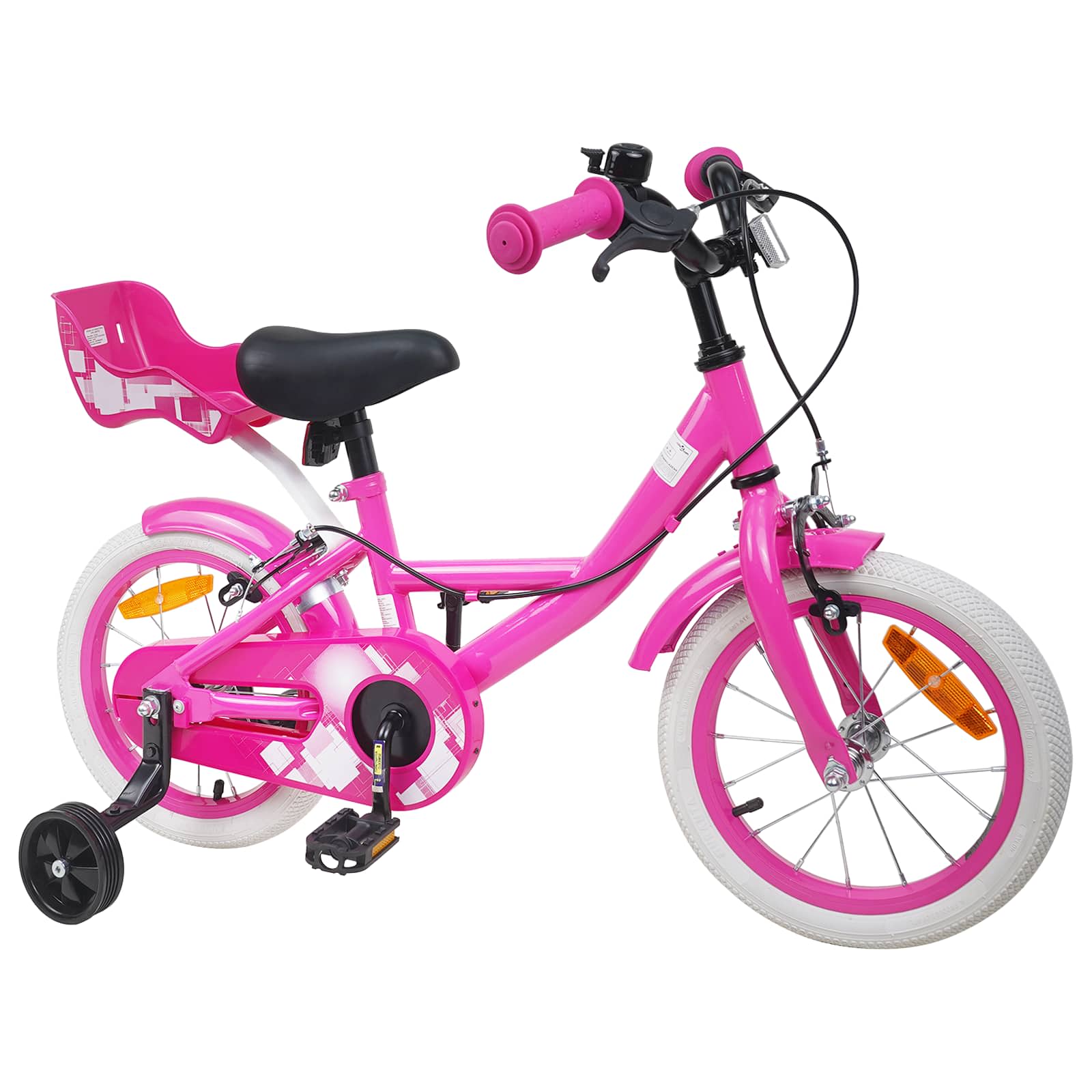 Kinderfiets 14 Inch voor 3-5 jaar oud Roze is nu te koop bij PeponiXL, paradijselijk wonen!