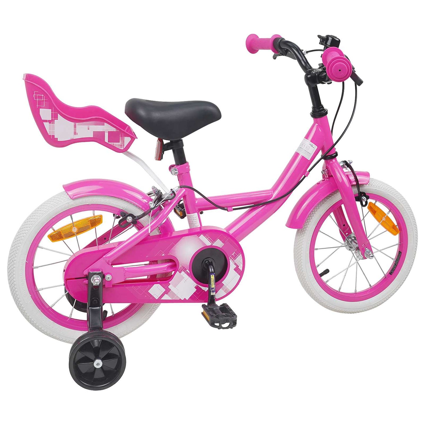 Kinderfiets 14 Inch voor 3-5 jaar oud Roze is nu te koop bij PeponiXL, paradijselijk wonen!