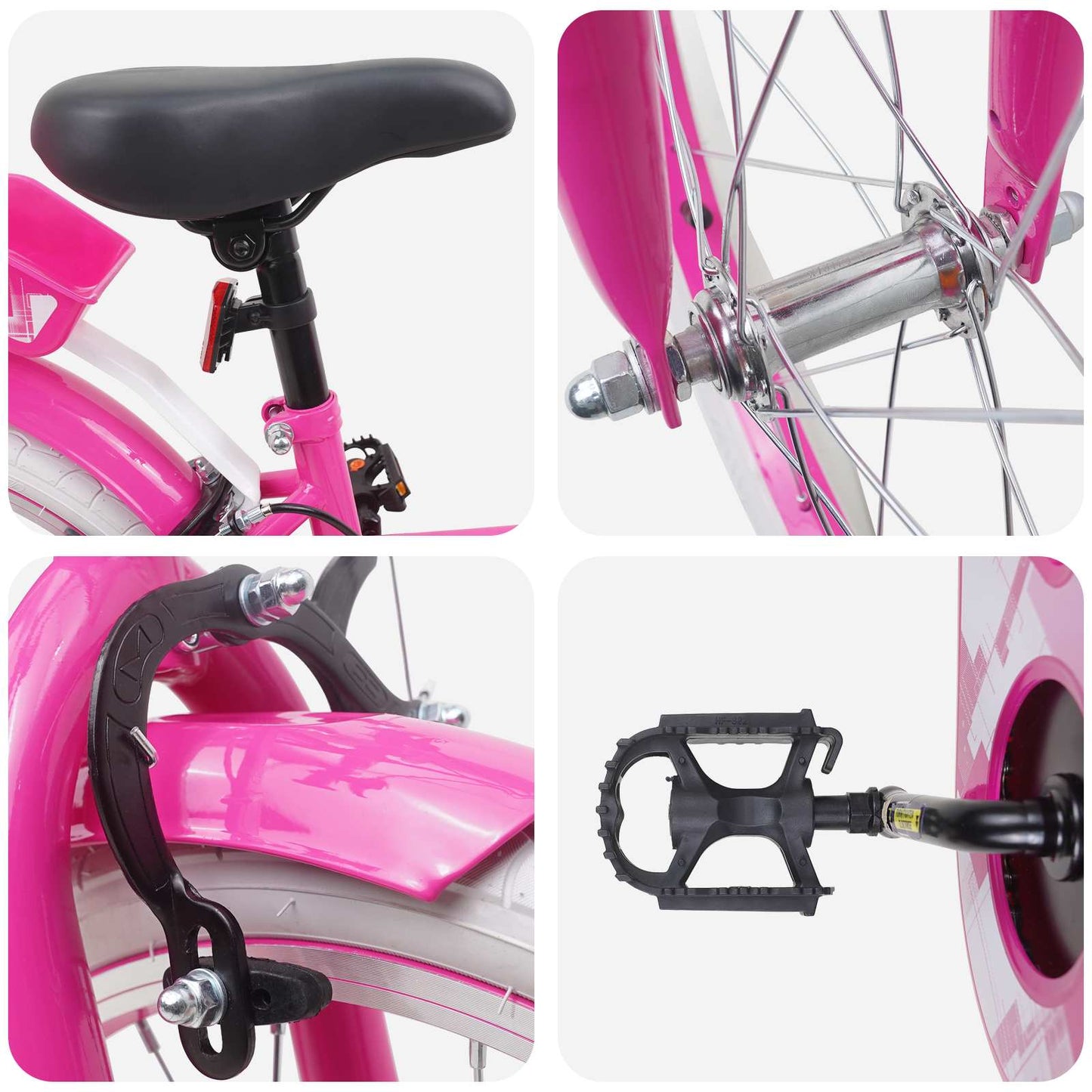 Kinderfiets 18 Inch voor 5-7 jaar Roze is nu te koop bij PeponiXL, paradijselijk wonen!