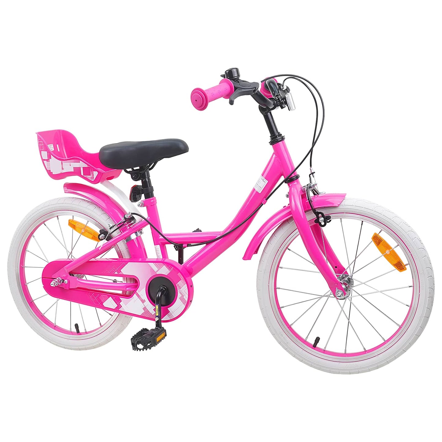 Kinderfiets 18 Inch voor 5-7 jaar Roze is nu te koop bij PeponiXL, paradijselijk wonen!
