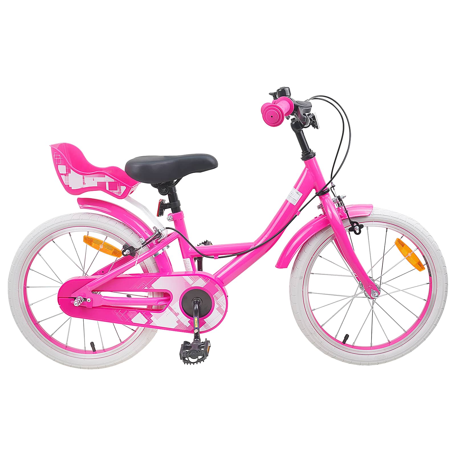 Kinderfiets 18 Inch voor 5-7 jaar Roze is nu te koop bij PeponiXL, paradijselijk wonen!