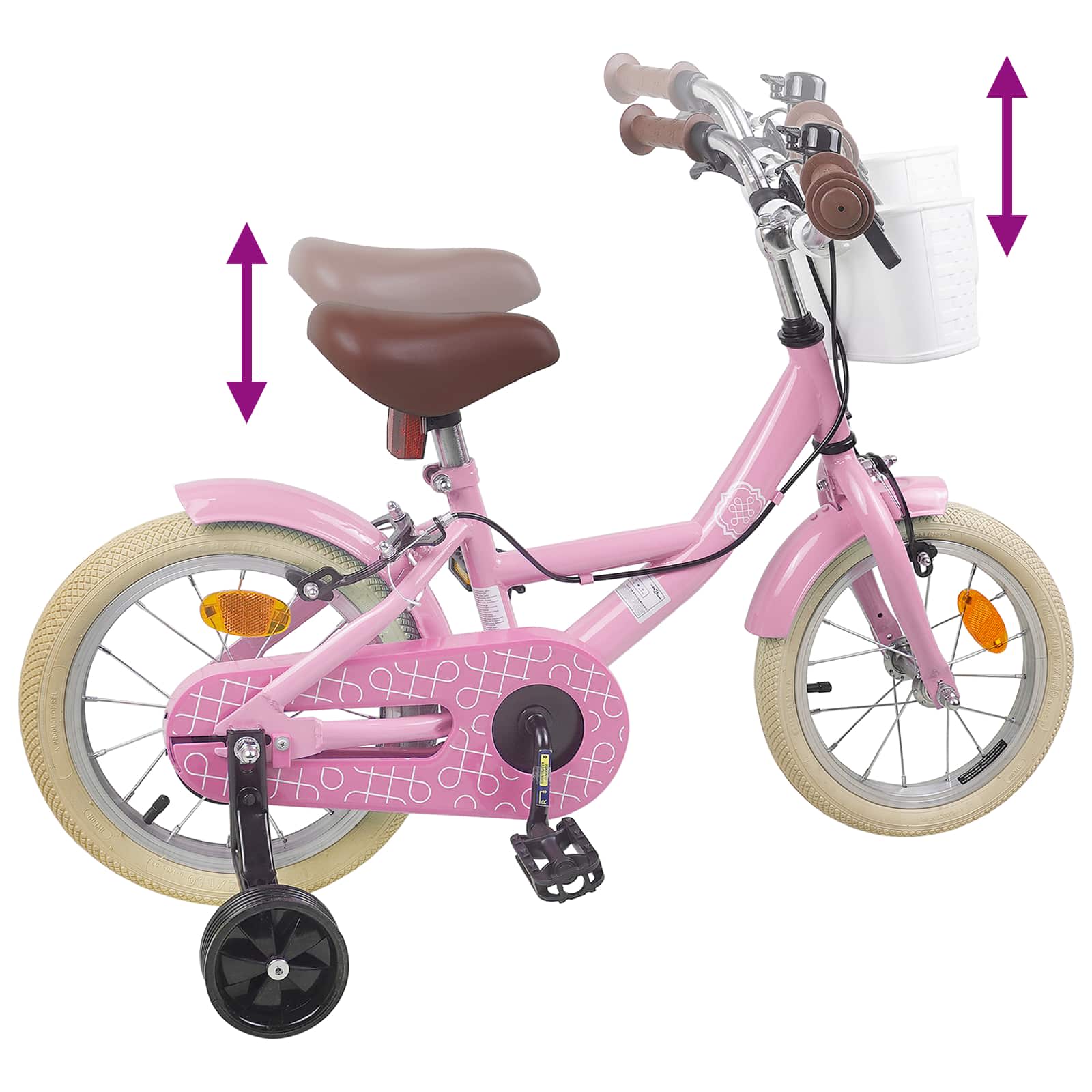 Kinderfiets 12 Inch voor 2-4 jaar oud Lichtroze is nu te koop bij PeponiXL, paradijselijk wonen!