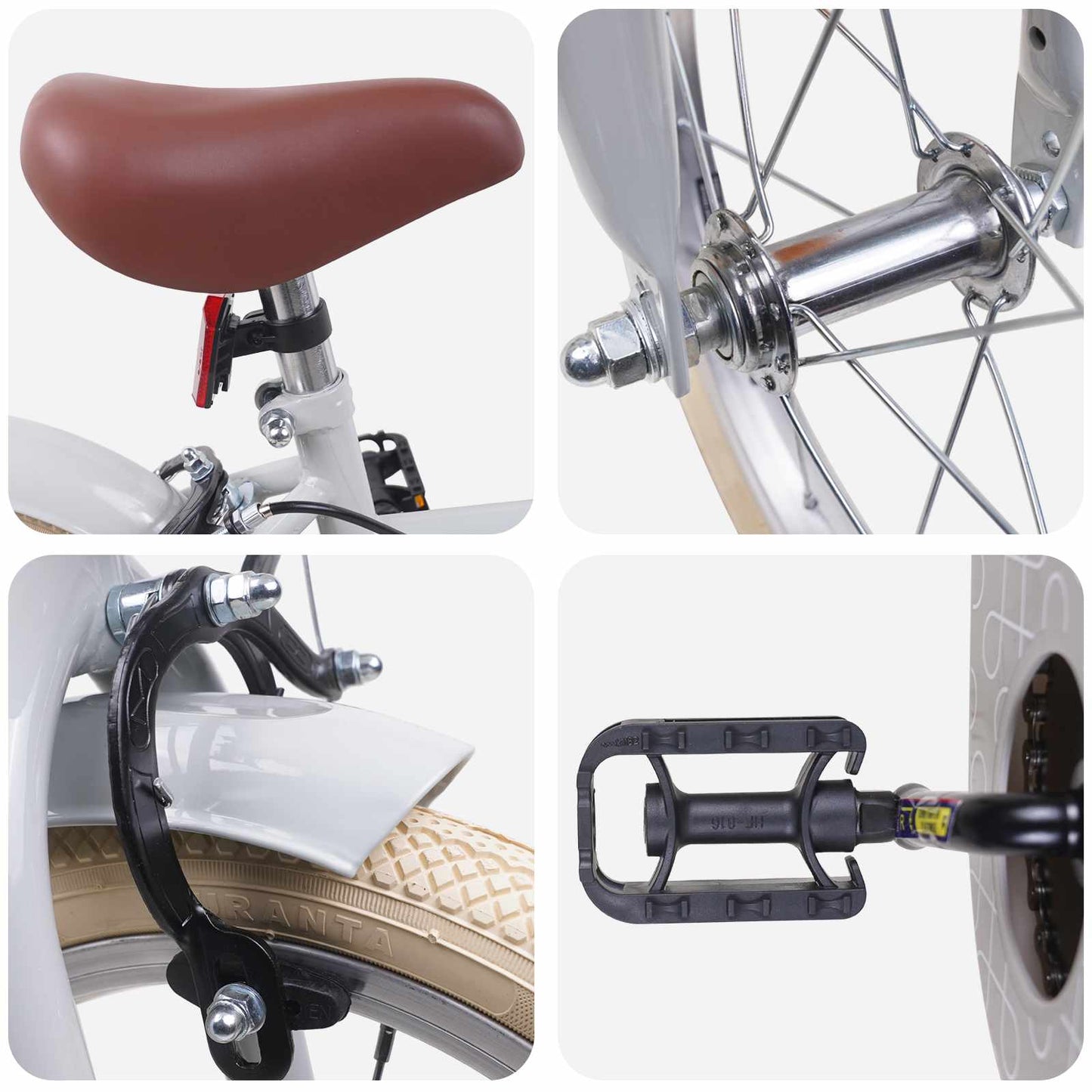 Kinderfiets 14 Inch voor 3-5 jaar oud Lichtgrijs is nu te koop bij PeponiXL, paradijselijk wonen!