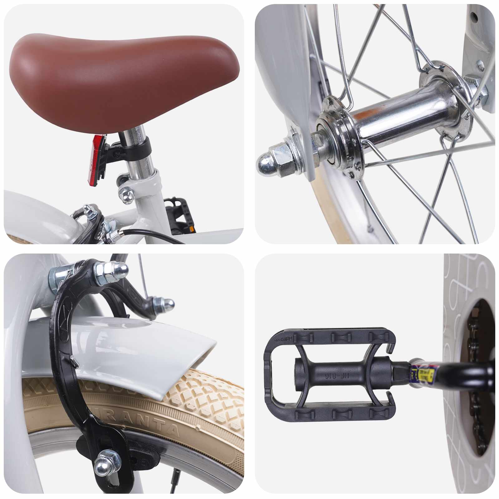 Kinderfiets 14 Inch voor 3-5 jaar oud Lichtgrijs is nu te koop bij PeponiXL, paradijselijk wonen!
