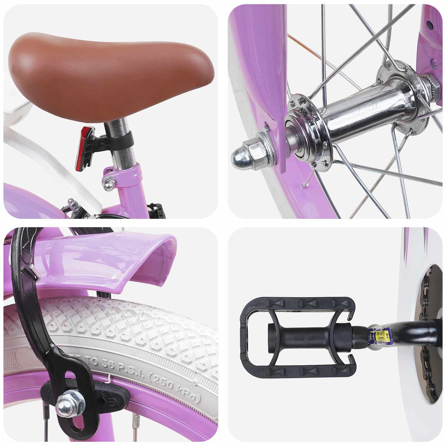 Kinderfiets 14 Inch voor 3-5 jaar oud Paars is nu te koop bij PeponiXL, paradijselijk wonen!