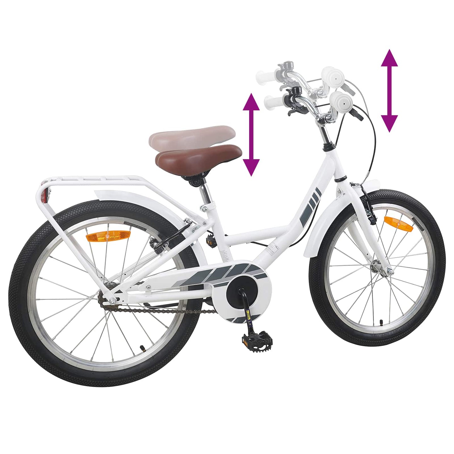 Kinderfiets 18 Inch voor 5-7 jaar Wit is nu te koop bij PeponiXL, paradijselijk wonen!