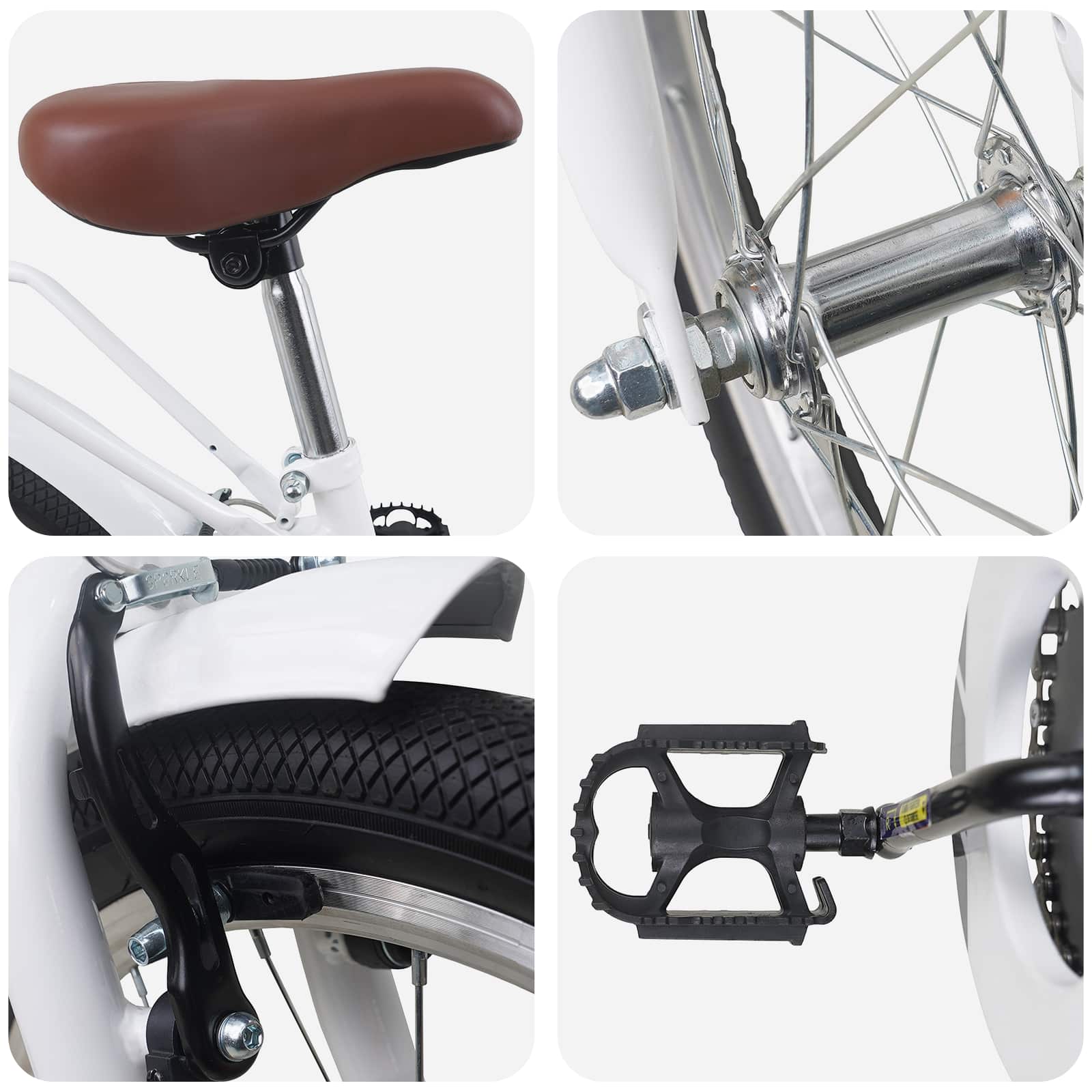 Kinderfiets 20 Inch voor 6-11 jaar oud Wit is nu te koop bij PeponiXL, paradijselijk wonen!
