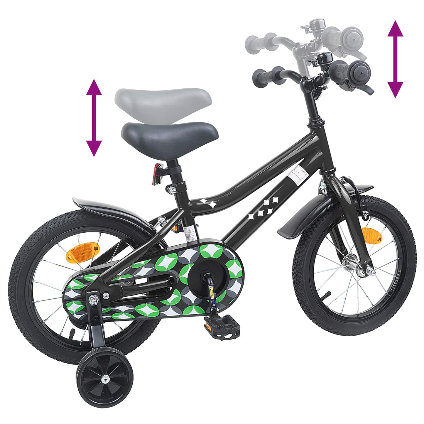Kinderfiets 16 Inch voor 4-6 jaar oud Zwart is nu te koop bij PeponiXL, paradijselijk wonen!