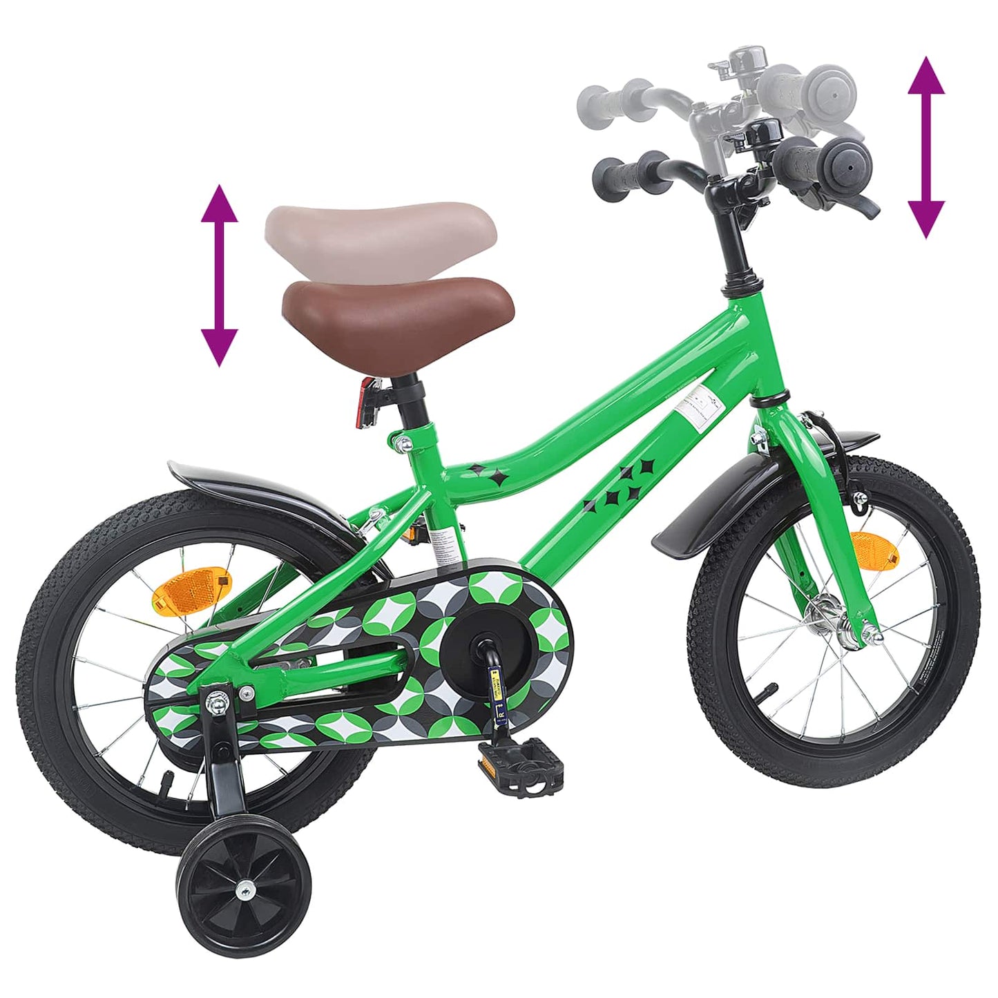 Kinderfiets 14 Inch voor 3-5 jaar oud Groen is nu te koop bij PeponiXL, paradijselijk wonen!