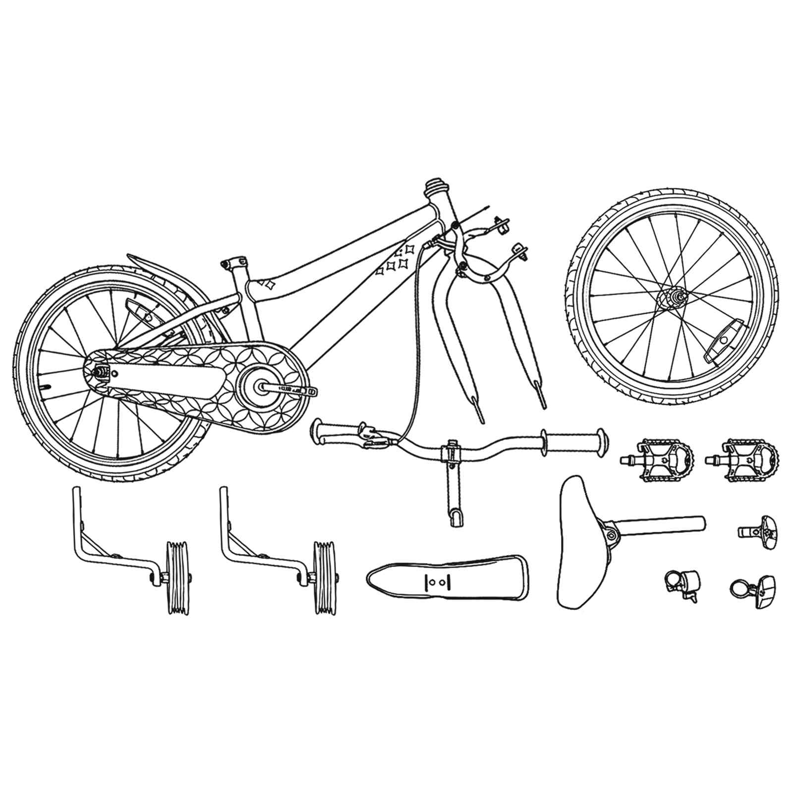 Kinderfiets 14 Inch voor 3-5 jaar oud Groen is nu te koop bij PeponiXL, paradijselijk wonen!
