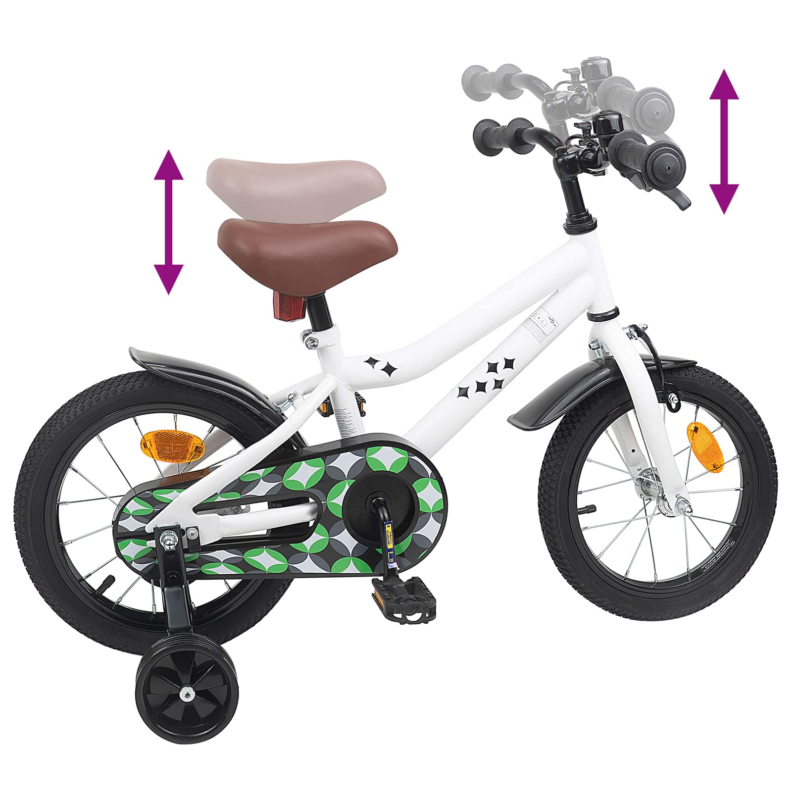 Kinderfiets 16 Inch voor 4-6 jaar oud Wit is nu te koop bij PeponiXL, paradijselijk wonen!