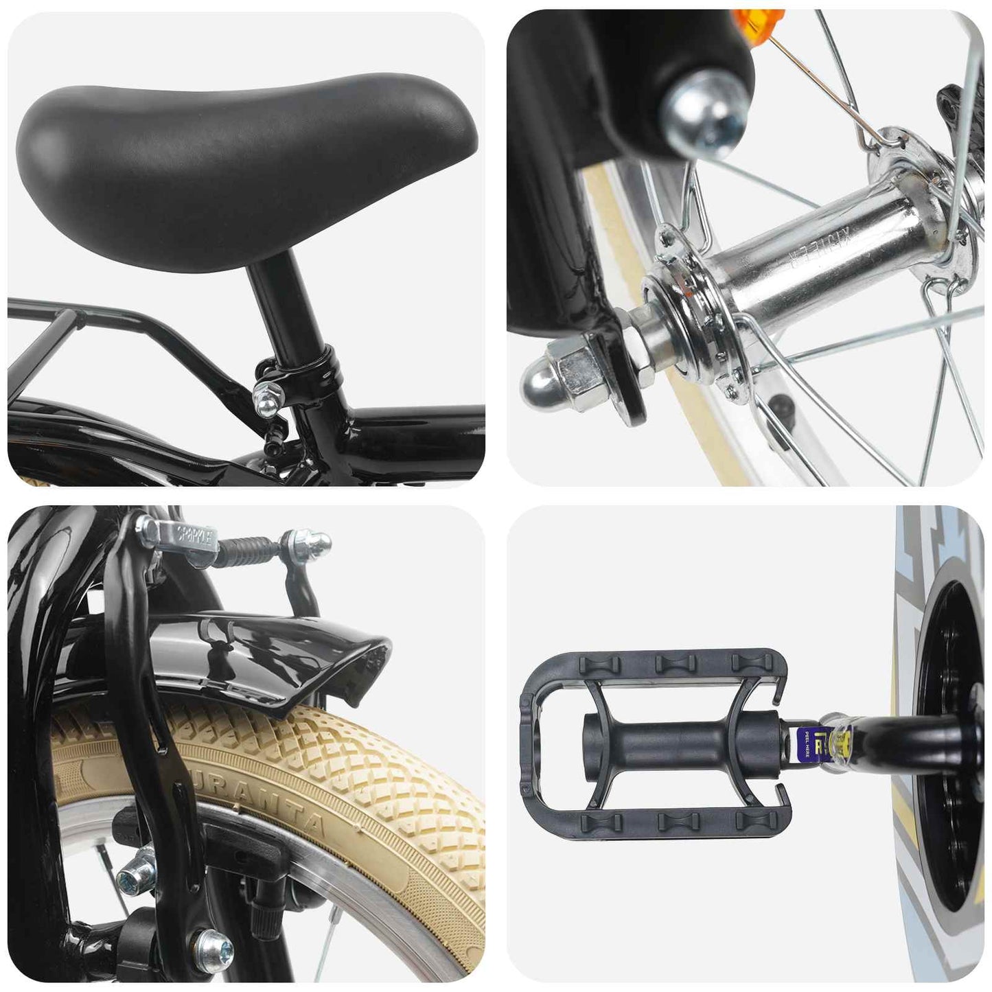 Kinderfiets 14 Inch voor 3-5 jaar oud Zwart is nu te koop bij PeponiXL, paradijselijk wonen!