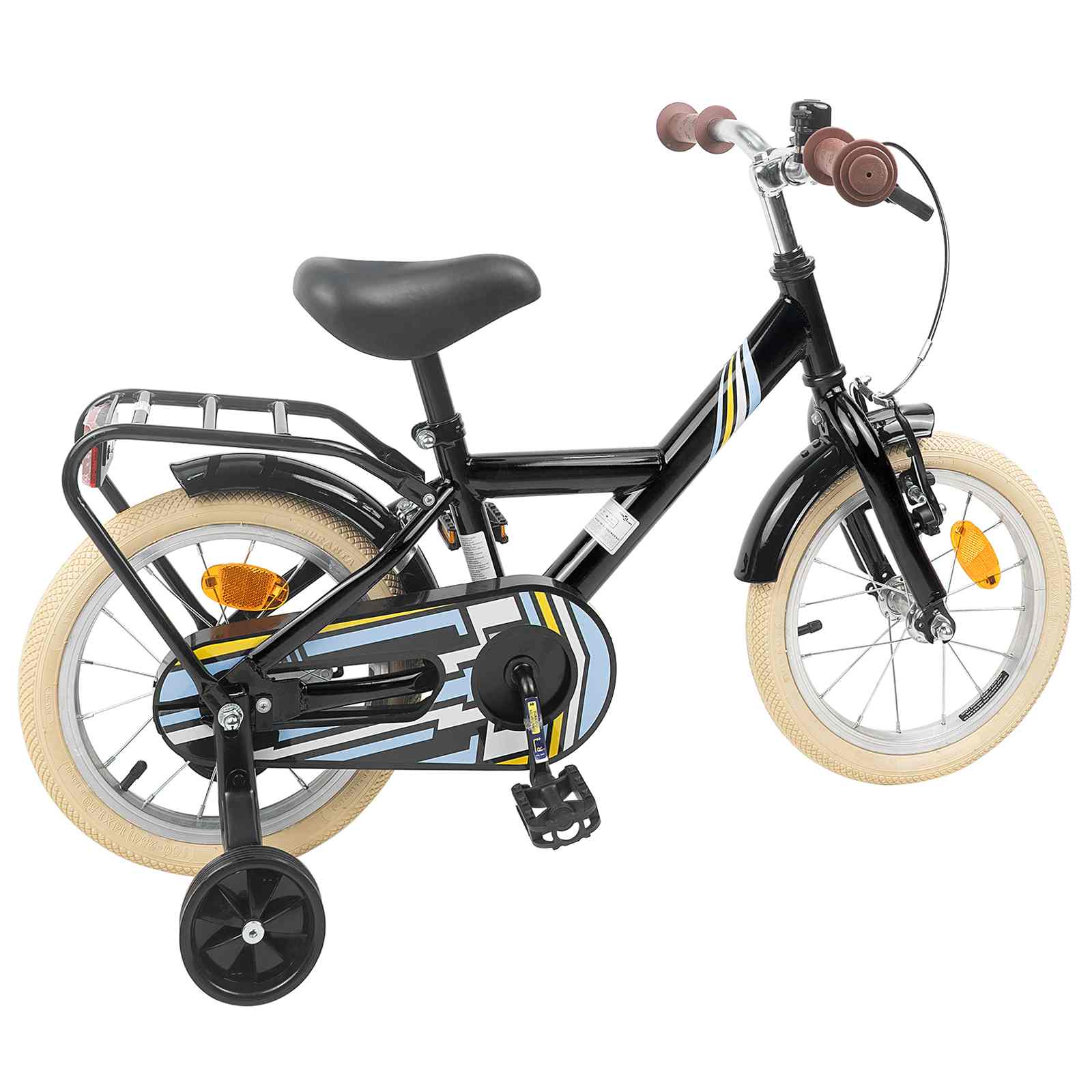 Kinderfiets 16 Inch voor 4-6 jaar oud Zwart is nu te koop bij PeponiXL, paradijselijk wonen!