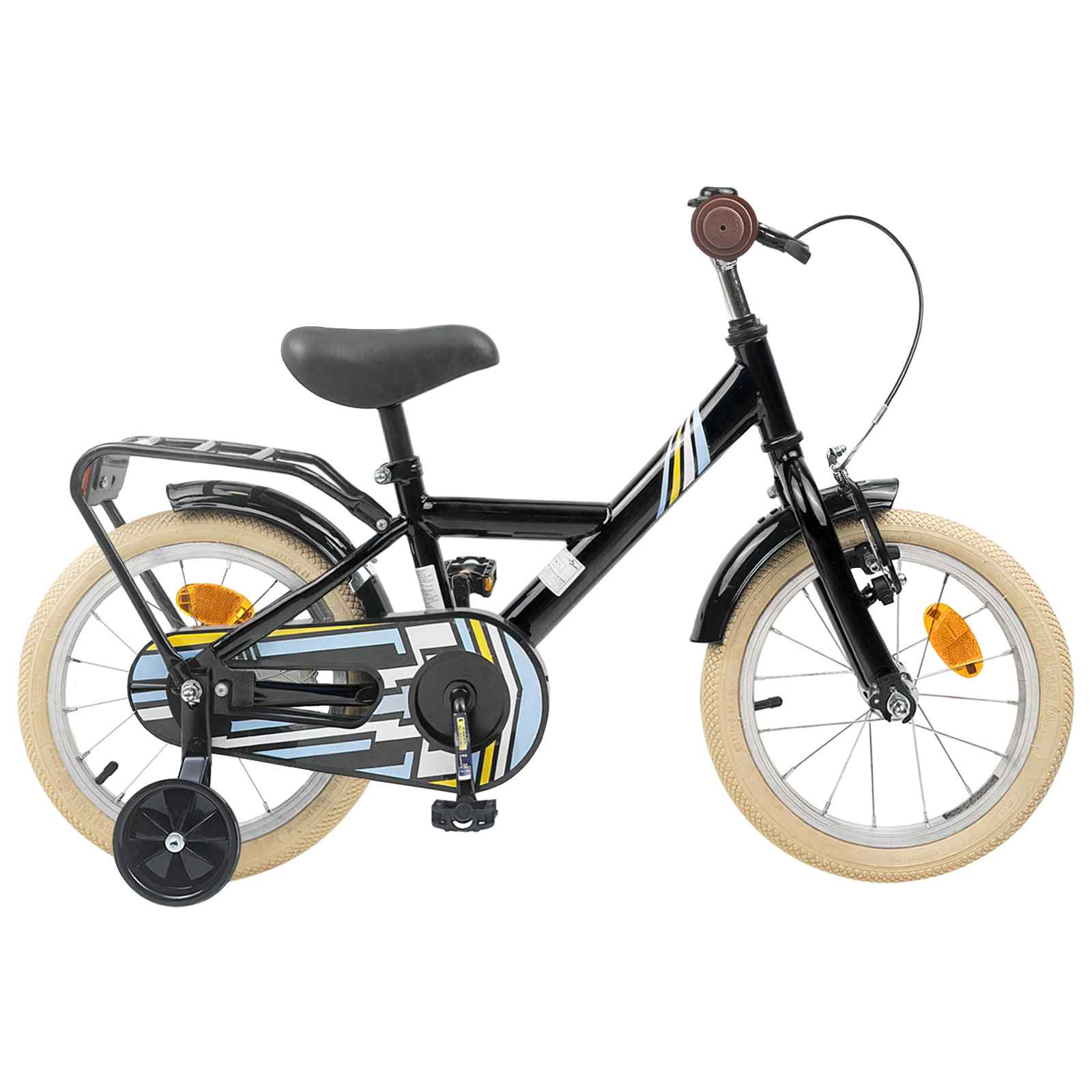 Kinderfiets 16 Inch voor 4-6 jaar oud Zwart is nu te koop bij PeponiXL, paradijselijk wonen!