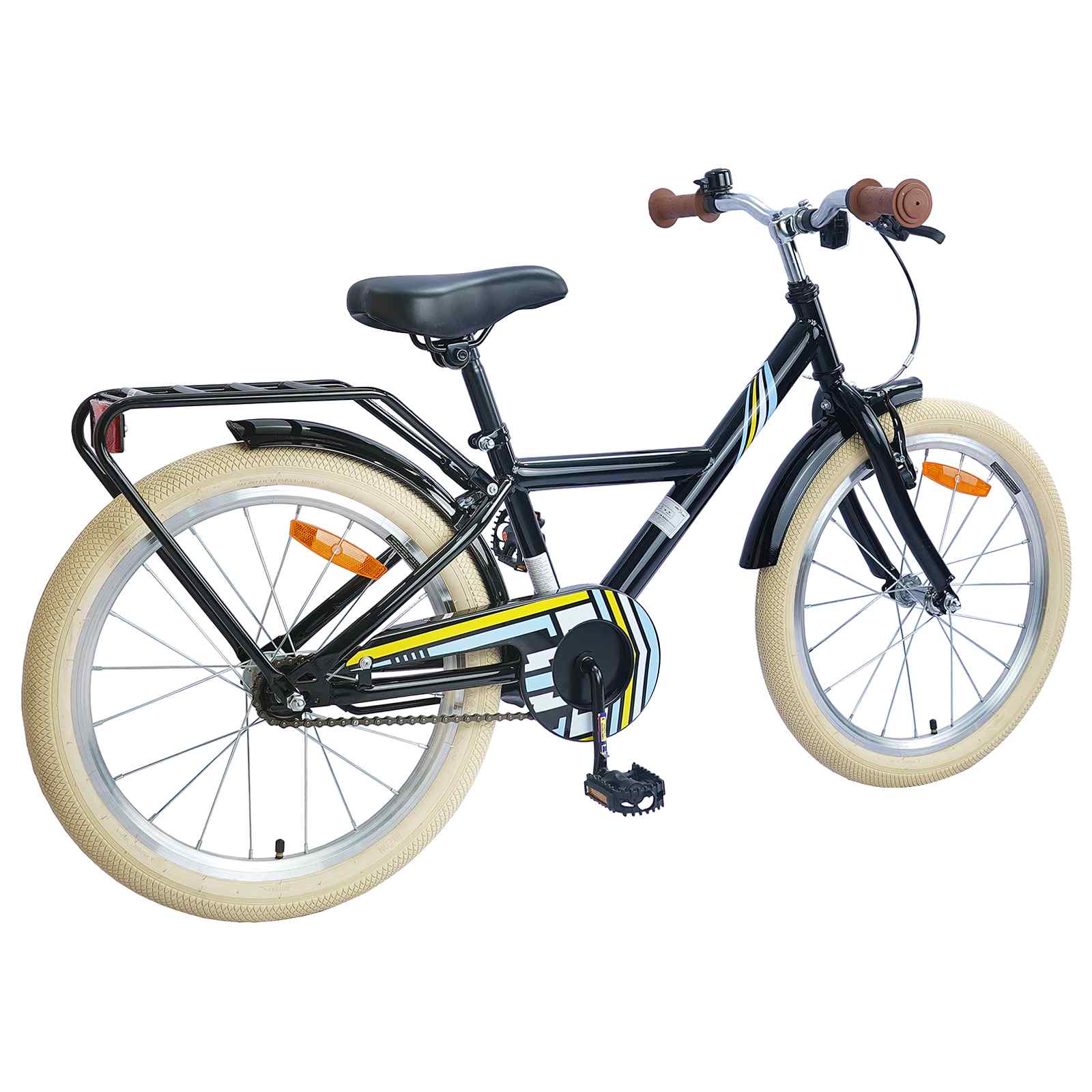 Kinderfiets 18 Inch voor 5-7 jaar Zwart is nu te koop bij PeponiXL, paradijselijk wonen!
