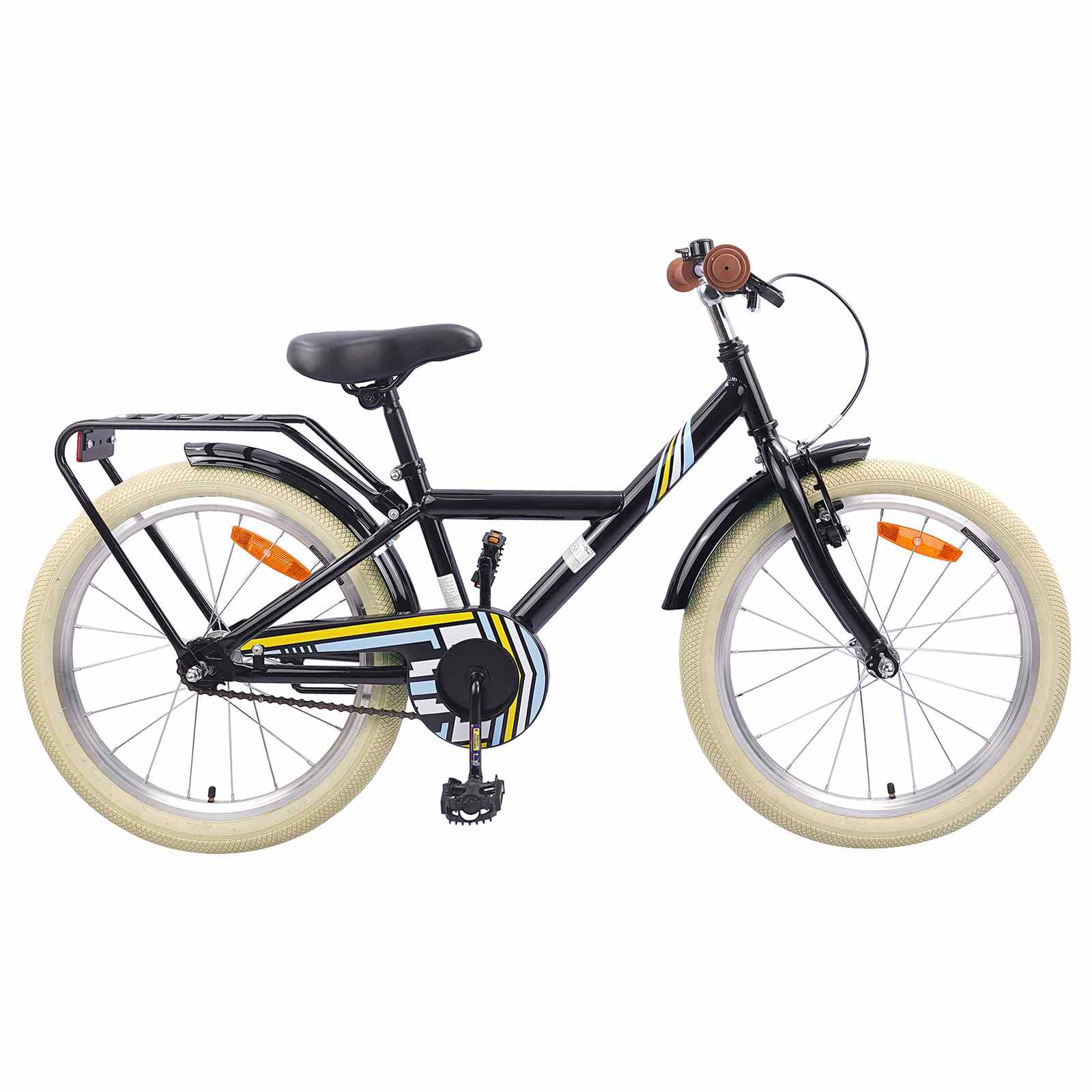 Kinderfiets 18 Inch voor 5-7 jaar Zwart is nu te koop bij PeponiXL, paradijselijk wonen!
