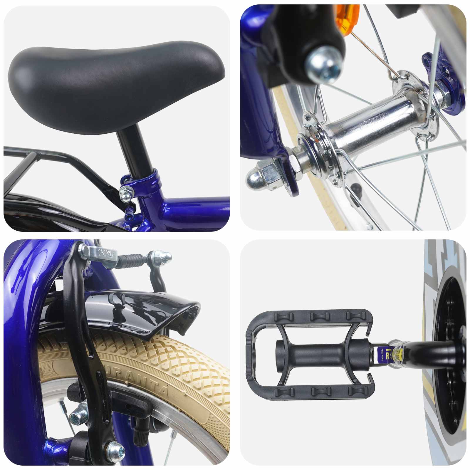 Kinderfiets 14 Inch voor 3-5 jaar oud Donkerblauw is nu te koop bij PeponiXL, paradijselijk wonen!