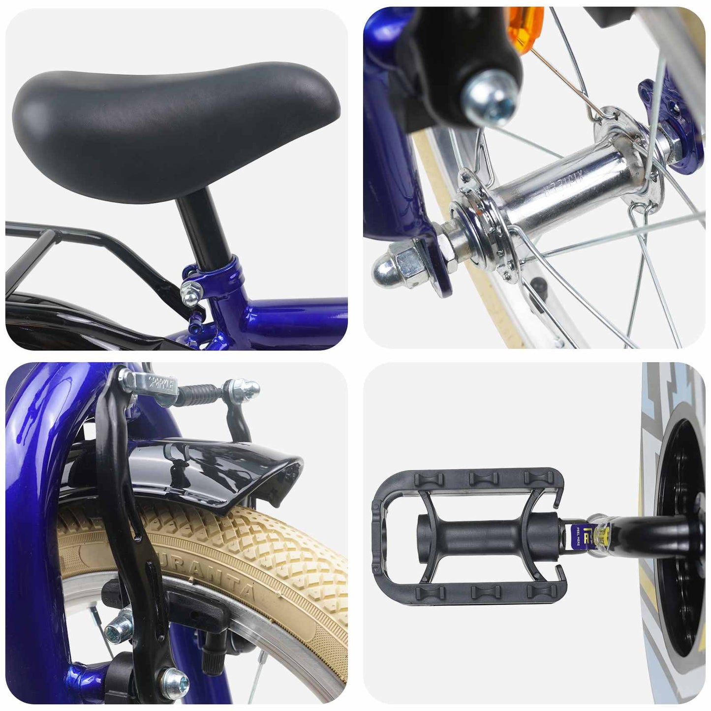 Kinderfiets 16 Inch voor 4-6 jaar oud Donkerblauw is nu te koop bij PeponiXL, paradijselijk wonen!
