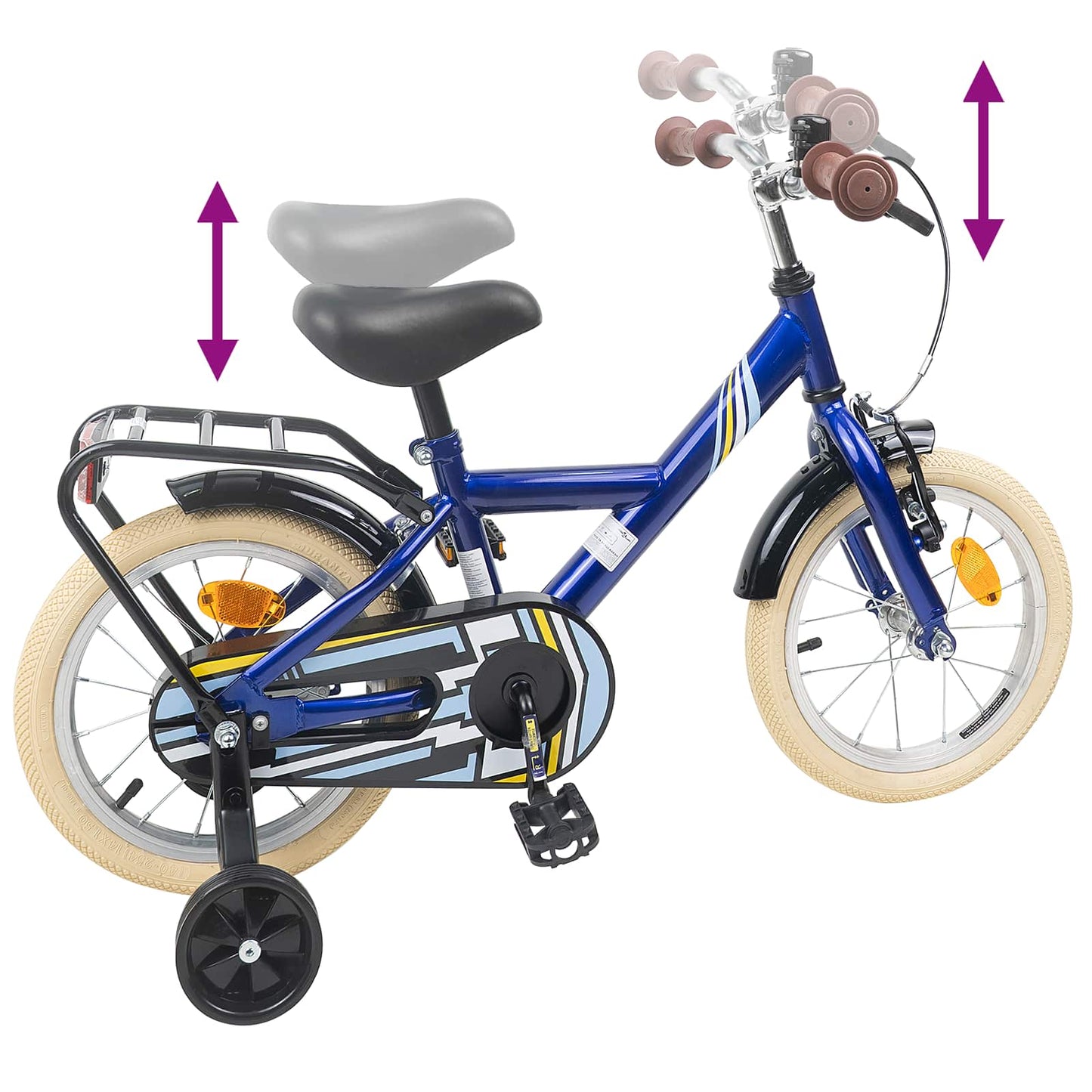 Kinderfiets 16 Inch voor 4-6 jaar oud Donkerblauw is nu te koop bij PeponiXL, paradijselijk wonen!