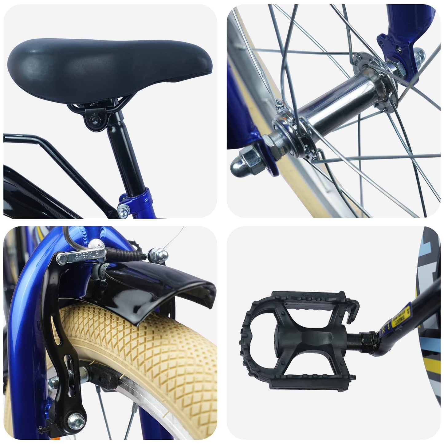 Kinderfiets 18 Inch voor 5-7 jaar Donkerblauw is nu te koop bij PeponiXL, paradijselijk wonen!
