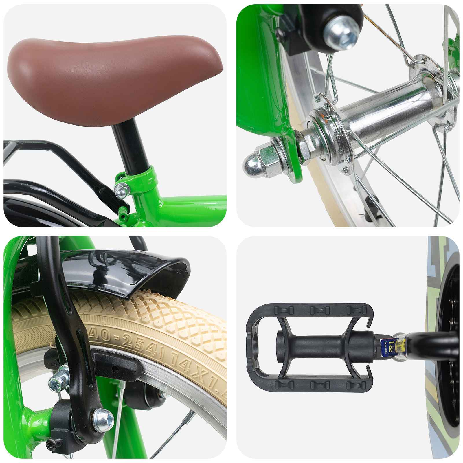 Kinderfiets 14 Inch voor 3-5 jaar oud Groen is nu te koop bij PeponiXL, paradijselijk wonen!