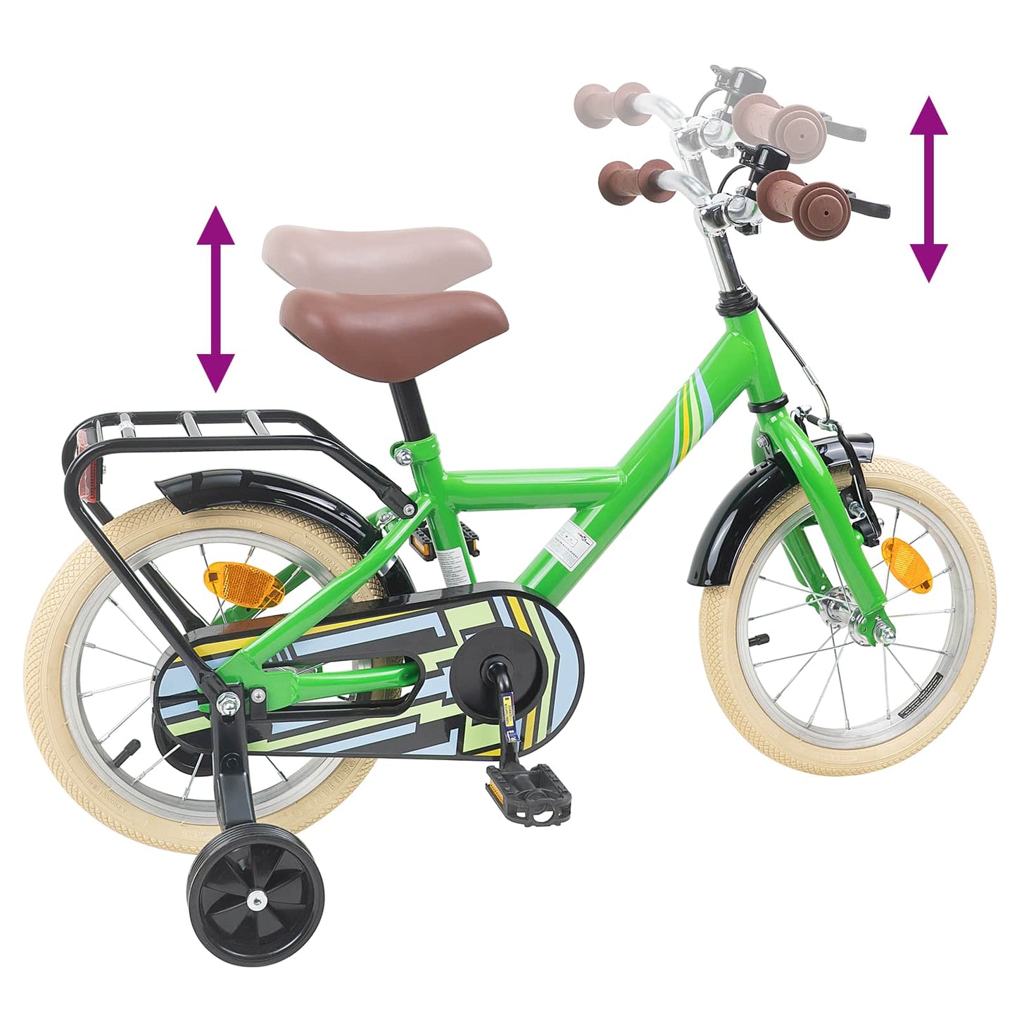 Kinderfiets 14 Inch voor 3-5 jaar oud Groen is nu te koop bij PeponiXL, paradijselijk wonen!