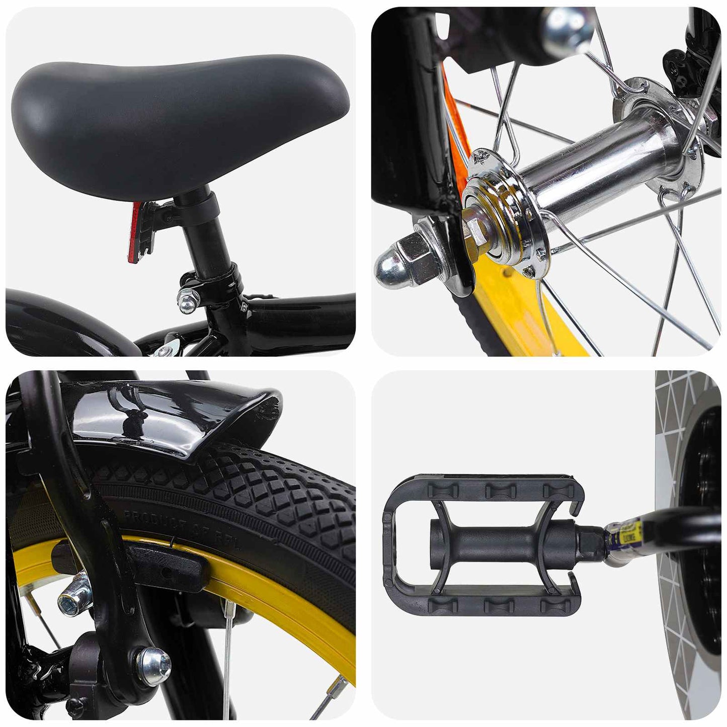 Kinderfiets 12 Inch voor 2-4 jaar oud Zwart is nu te koop bij PeponiXL, paradijselijk wonen!