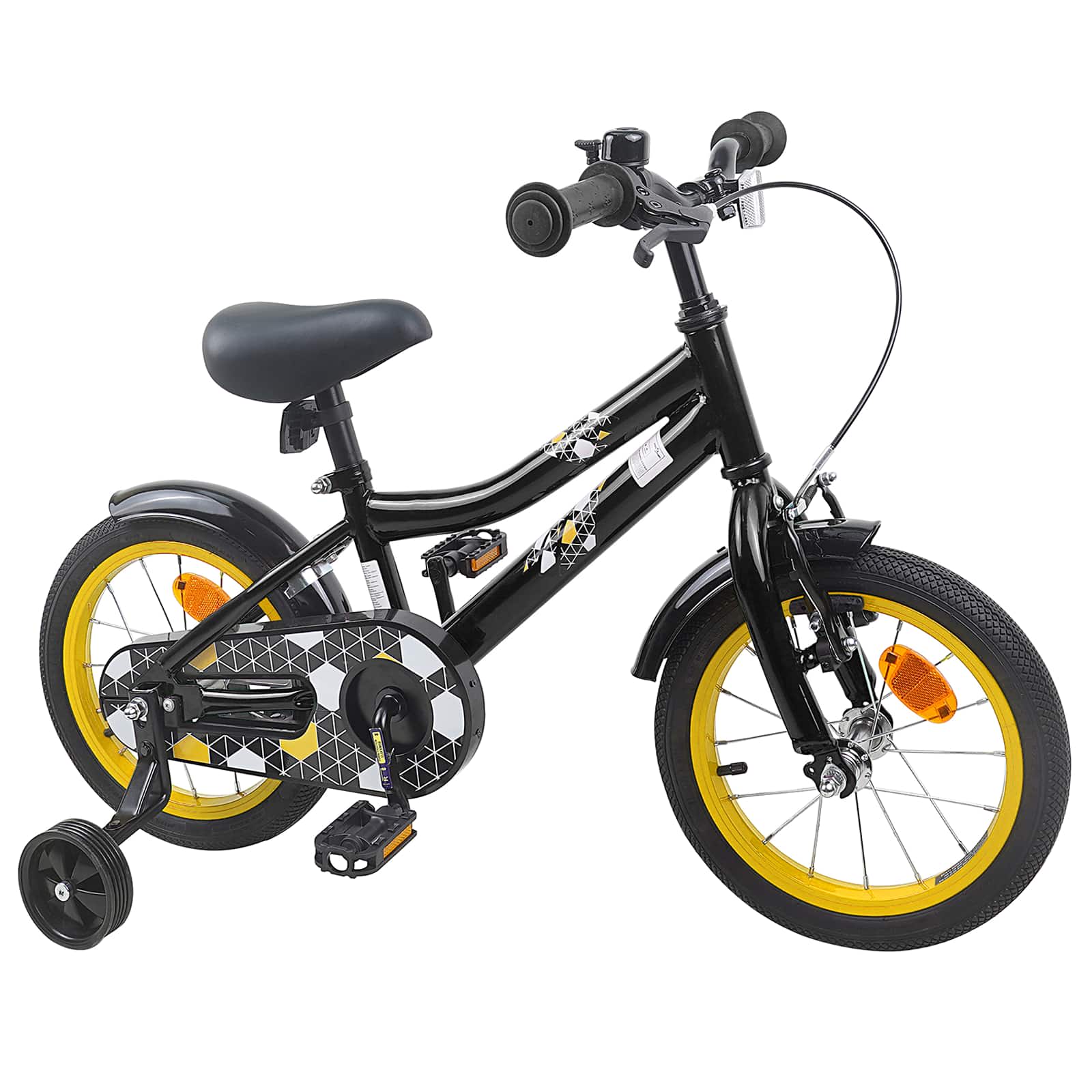 Kinderfiets 12 Inch voor 2-4 jaar oud Zwart is nu te koop bij PeponiXL, paradijselijk wonen!