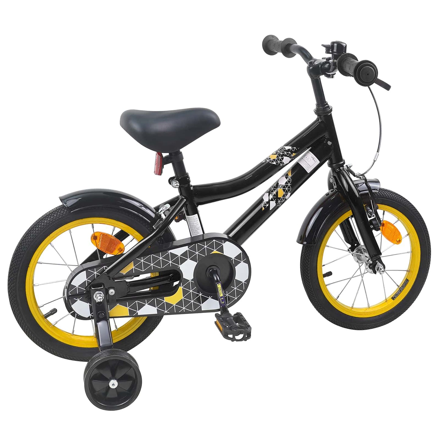 Kinderfiets 12 Inch voor 2-4 jaar oud Zwart is nu te koop bij PeponiXL, paradijselijk wonen!