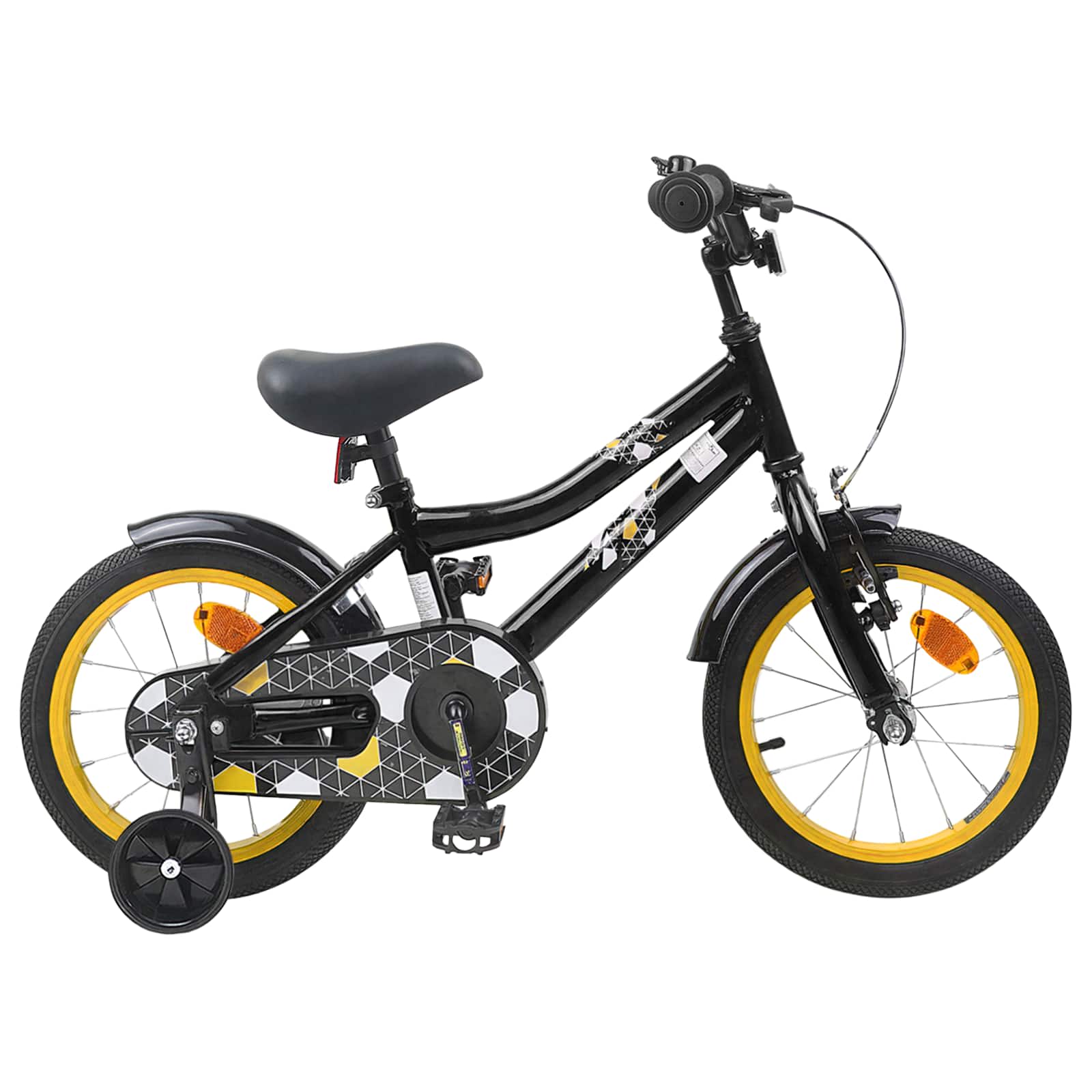 Kinderfiets 16 Inch voor 4-6 jaar oud Zwart is nu te koop bij PeponiXL, paradijselijk wonen!