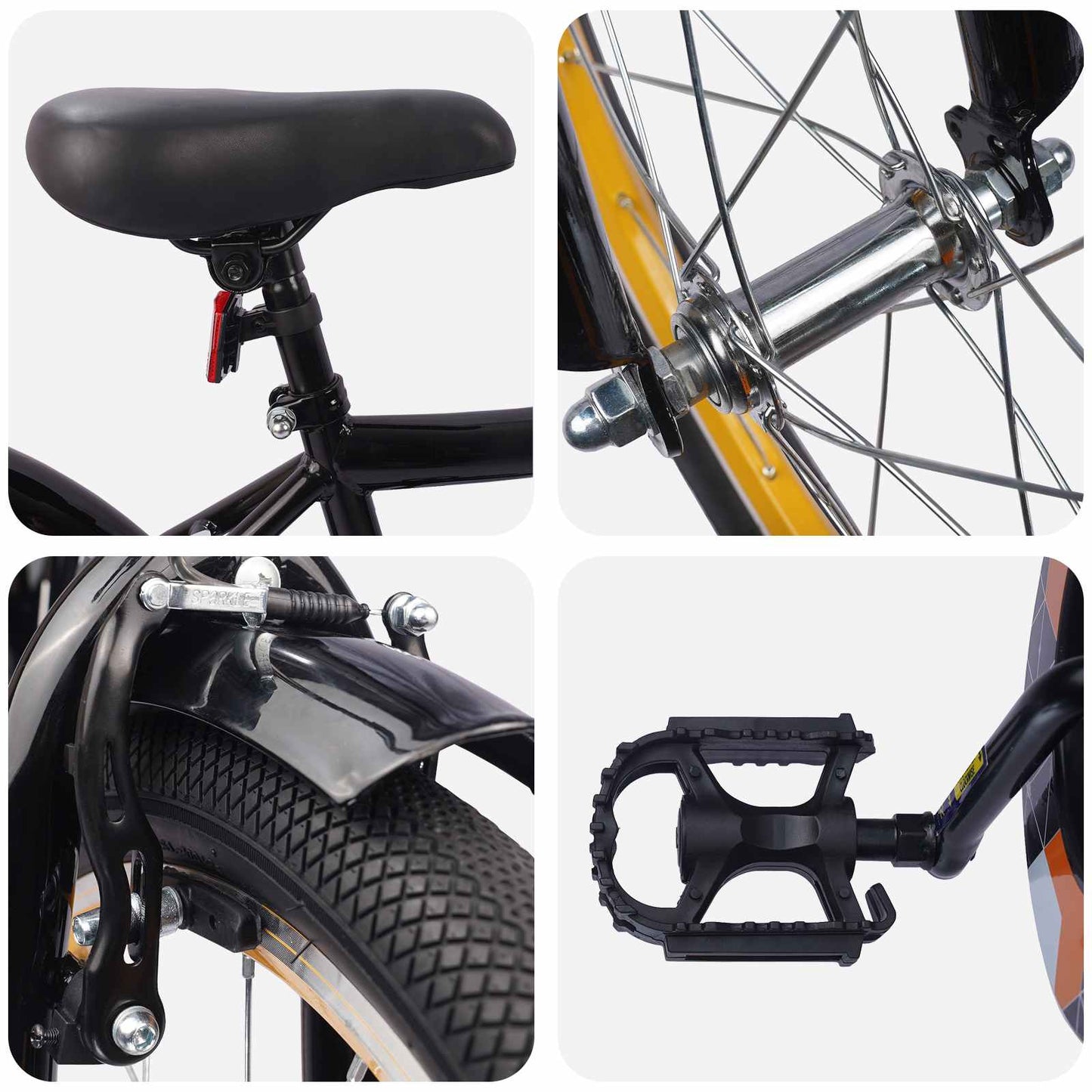 Kinderfiets 18 Inch voor 5-7 jaar Zwart is nu te koop bij PeponiXL, paradijselijk wonen!