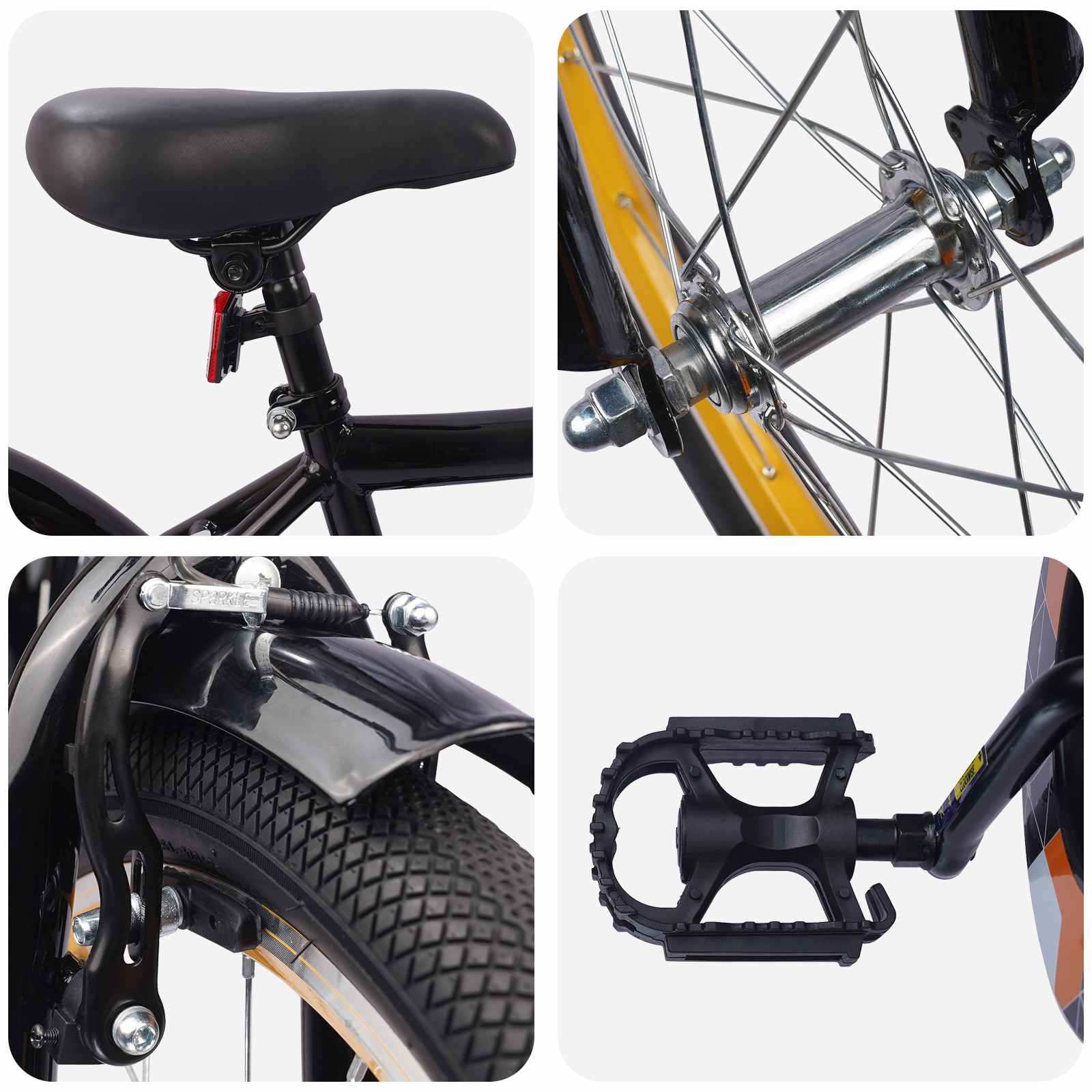 Kinderfiets 18 Inch voor 5-7 jaar Zwart is nu te koop bij PeponiXL, paradijselijk wonen!