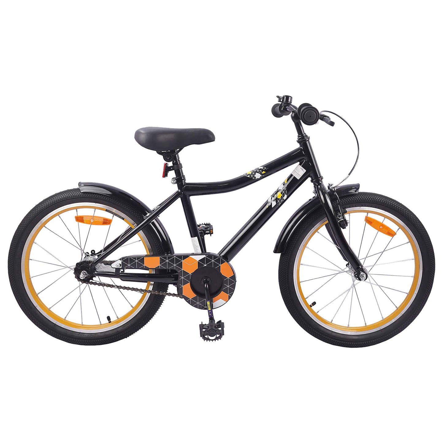 Kinderfiets 18 Inch voor 5-7 jaar Zwart is nu te koop bij PeponiXL, paradijselijk wonen!