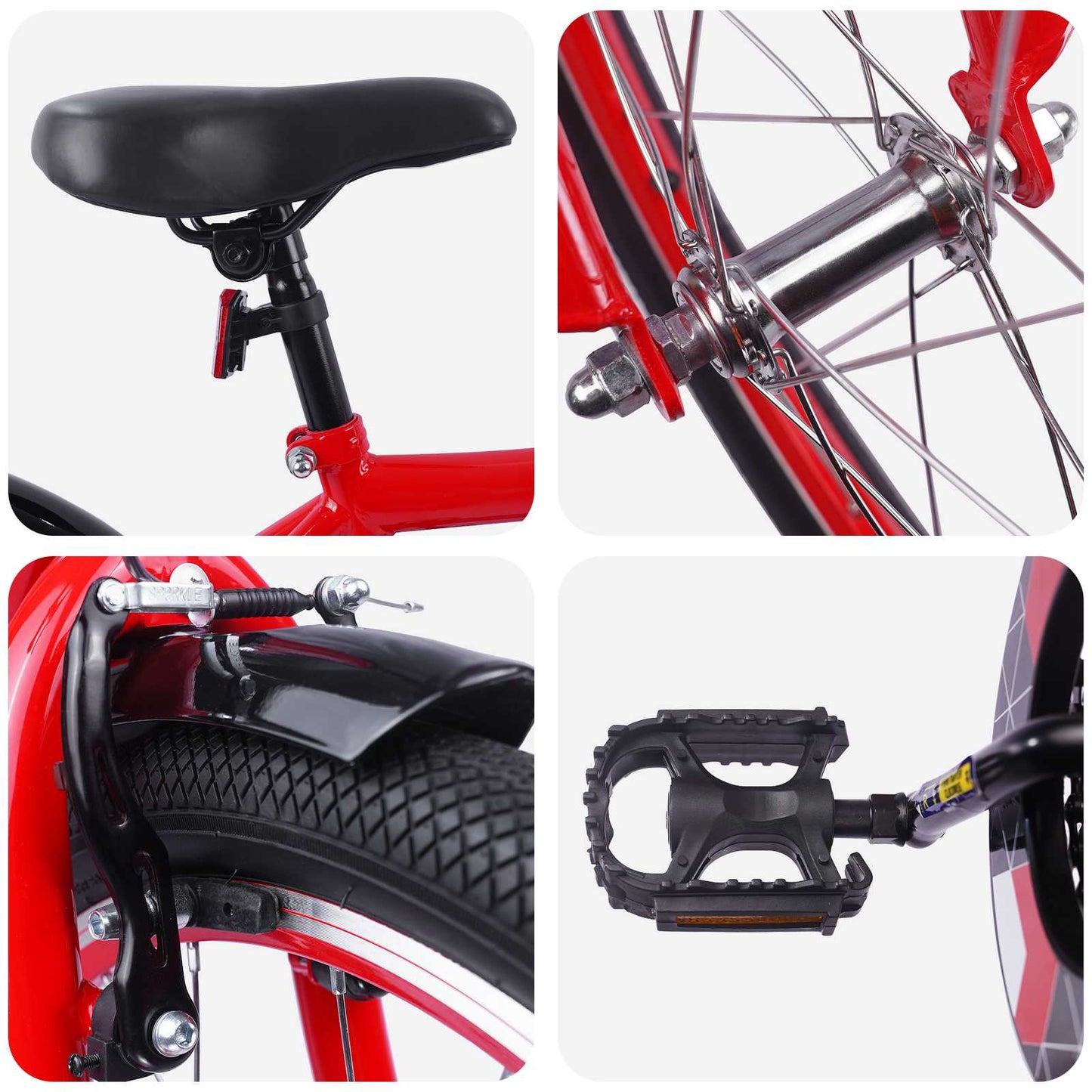 Kinderfiets 18 Inch voor 5-7 jaar Rood is nu te koop bij PeponiXL, paradijselijk wonen!
