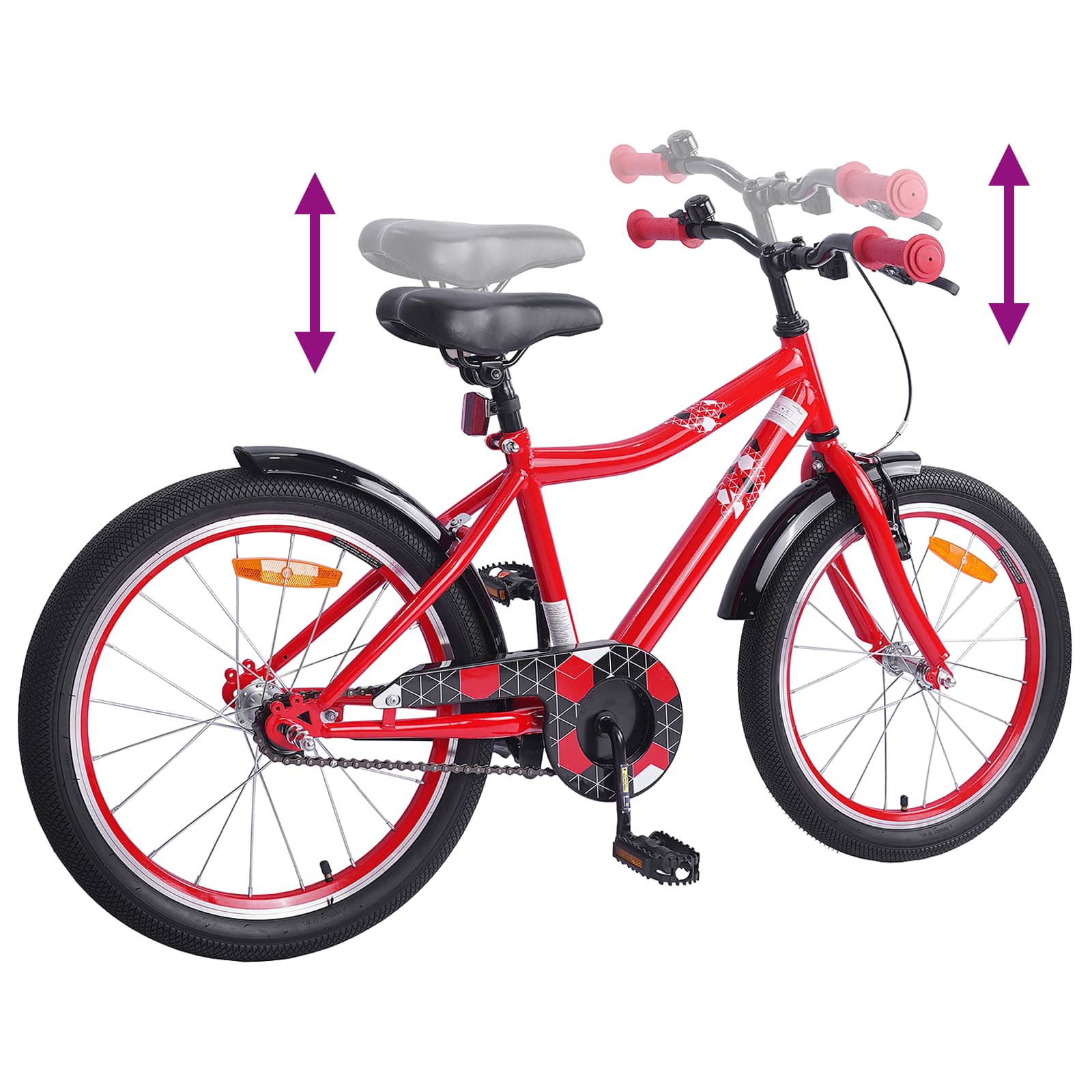 Kinderfiets 18 Inch voor 5-7 jaar Rood is nu te koop bij PeponiXL, paradijselijk wonen!