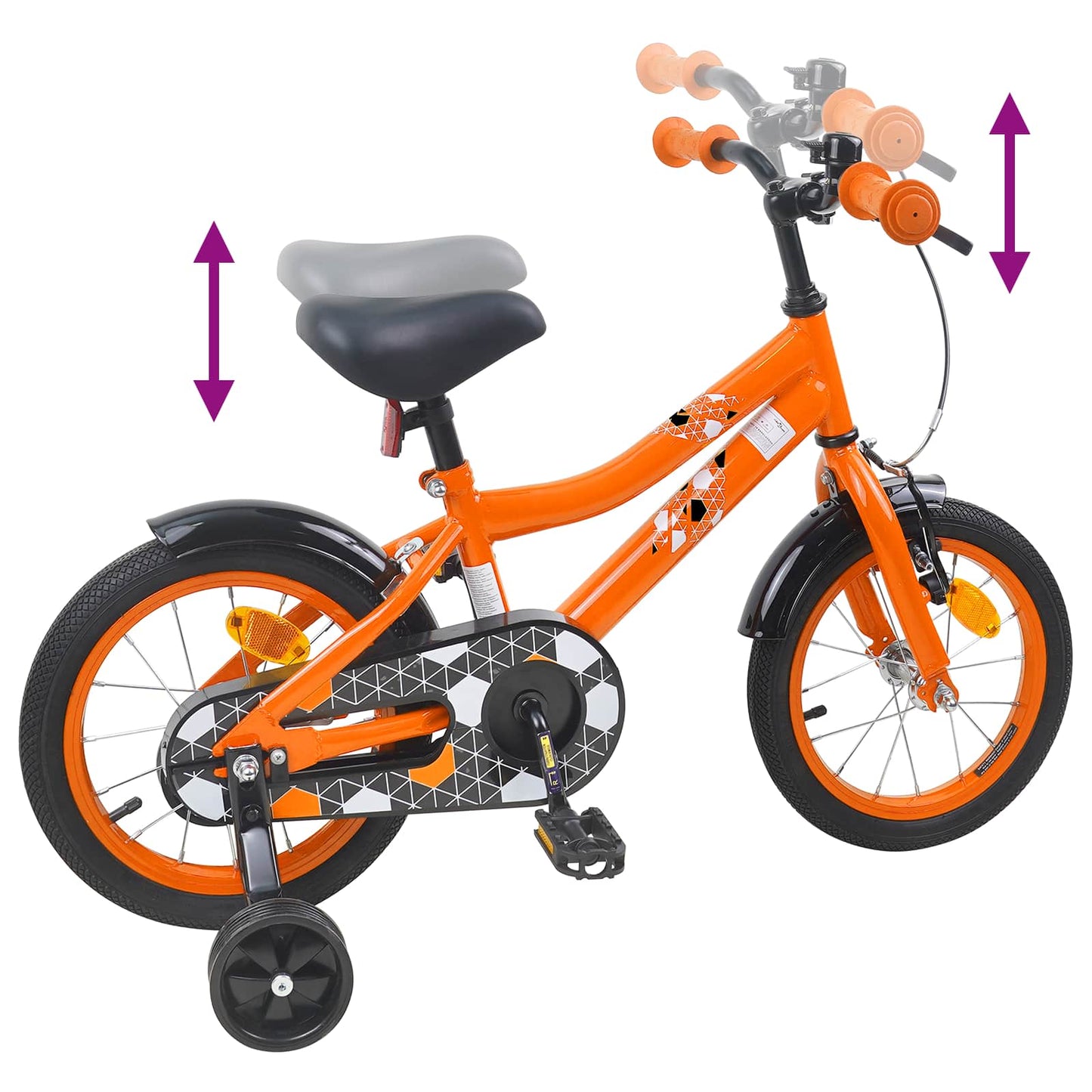 Kinderfiets 14 Inch voor 3-5 jaar oud Oranje is nu te koop bij PeponiXL, paradijselijk wonen!