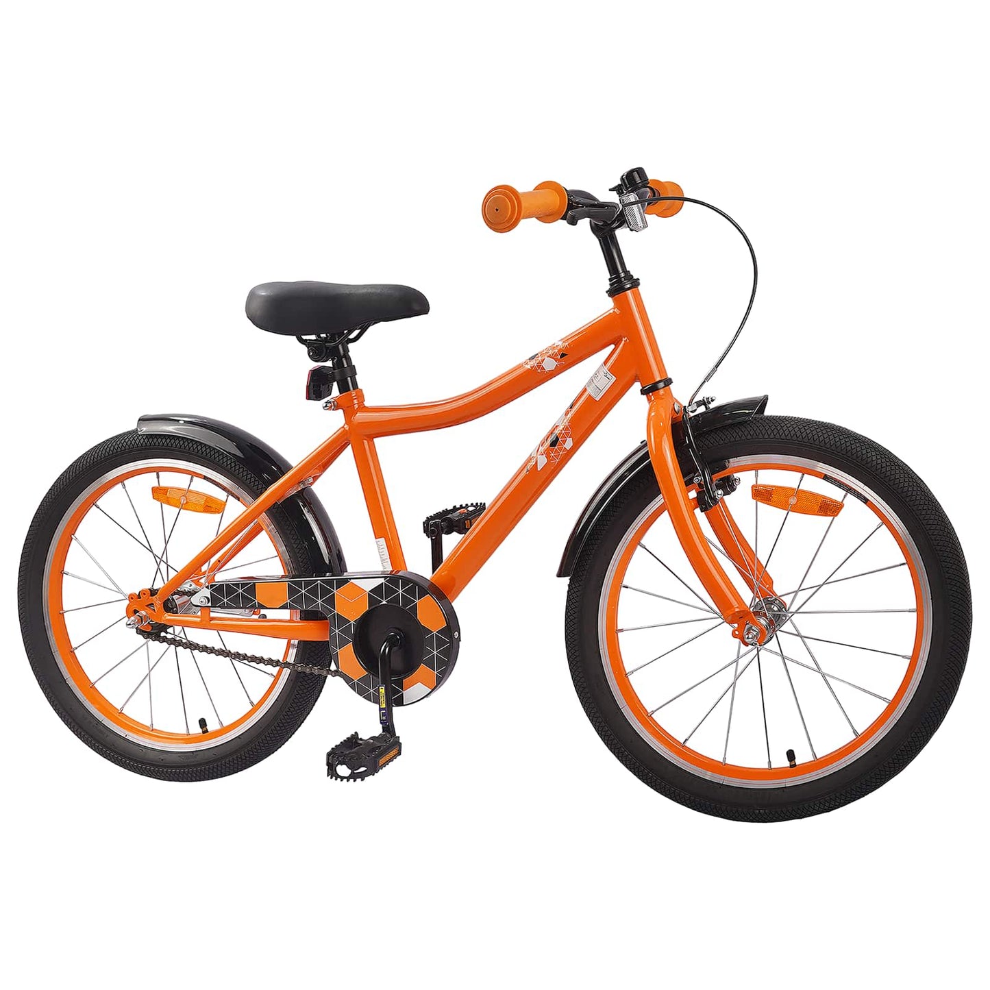 Kinderfiets 18 Inch voor 5-7 jaar Oranje is nu te koop bij PeponiXL, paradijselijk wonen!