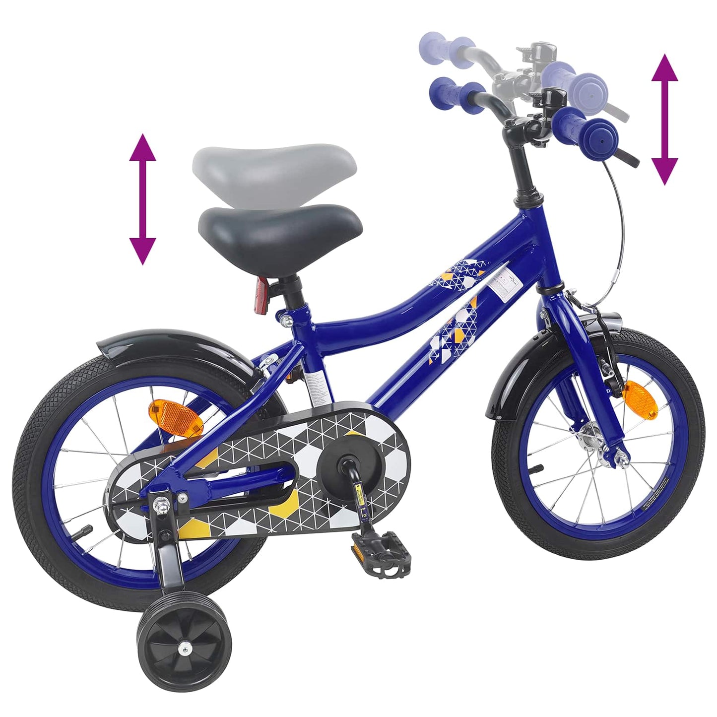 Kinderfiets 12 Inch voor 2-4 jaar oud Donkerblauw is nu te koop bij PeponiXL, paradijselijk wonen!