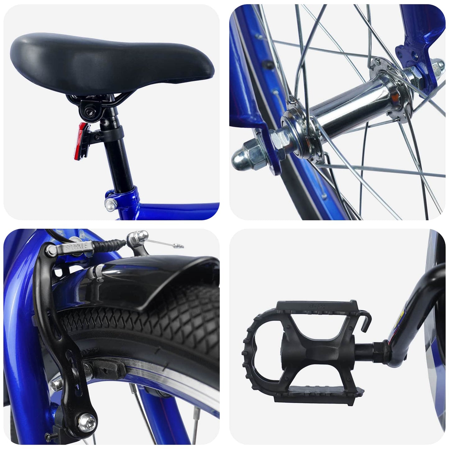 Kinderfiets 18 Inch voor 5-7 jaar Donkerblauw is nu te koop bij PeponiXL, paradijselijk wonen!