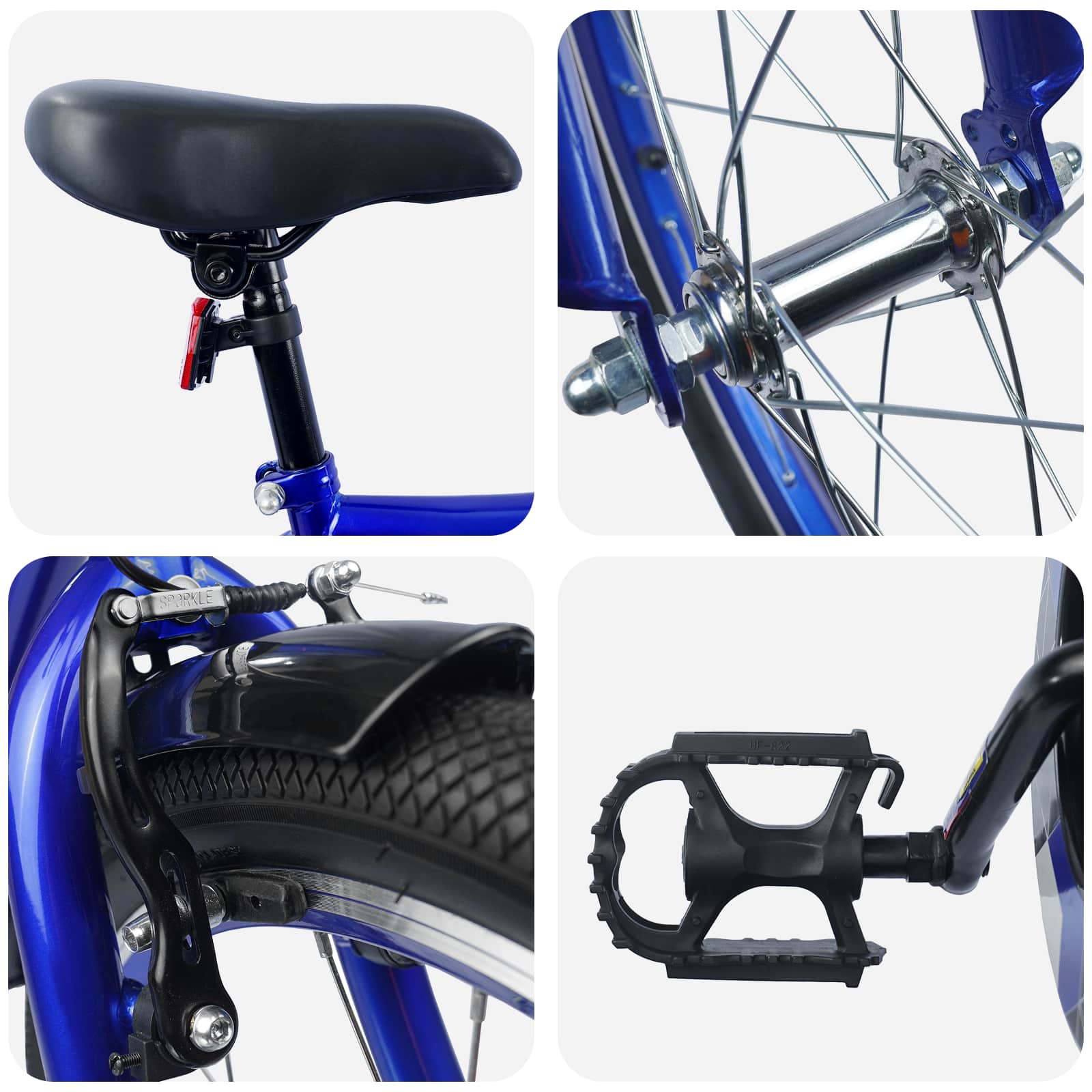 Kinderfiets 18 Inch voor 5-7 jaar Donkerblauw is nu te koop bij PeponiXL, paradijselijk wonen!