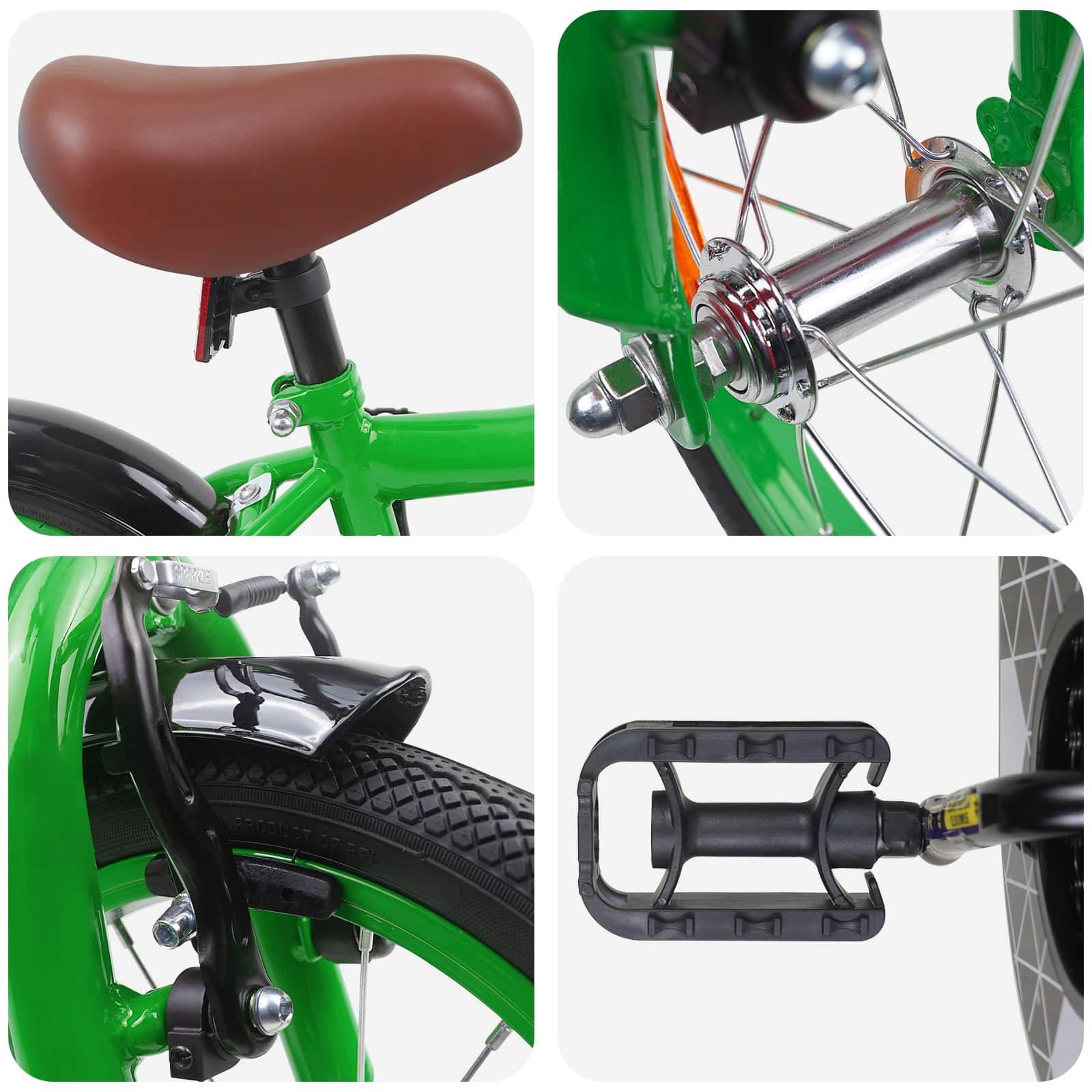Kinderfiets 16 Inch voor 4-6 jaar oud Groen is nu te koop bij PeponiXL, paradijselijk wonen!