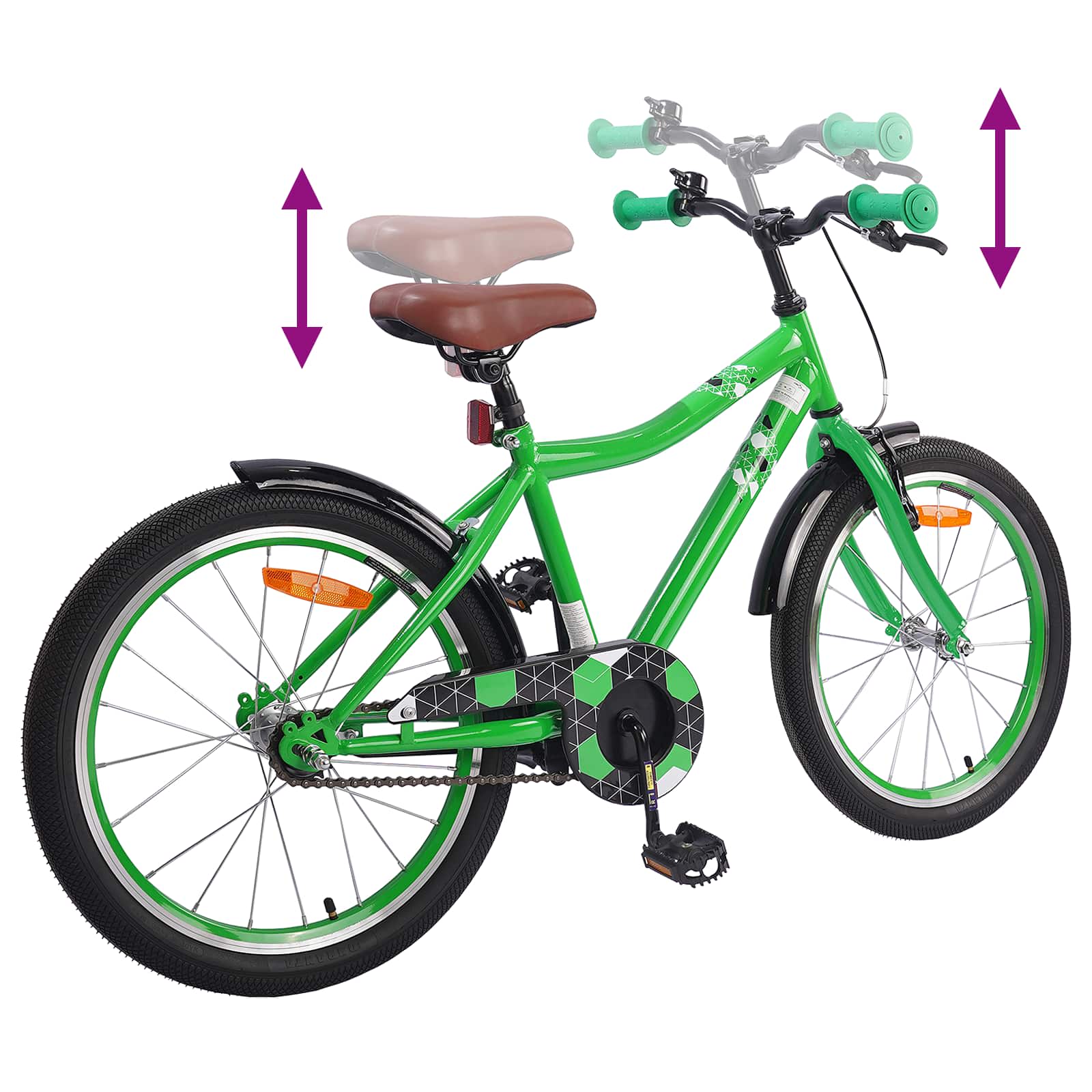 Kinderfiets 20 Inch voor 6-11 jaar oud Groen is nu te koop bij PeponiXL, paradijselijk wonen!