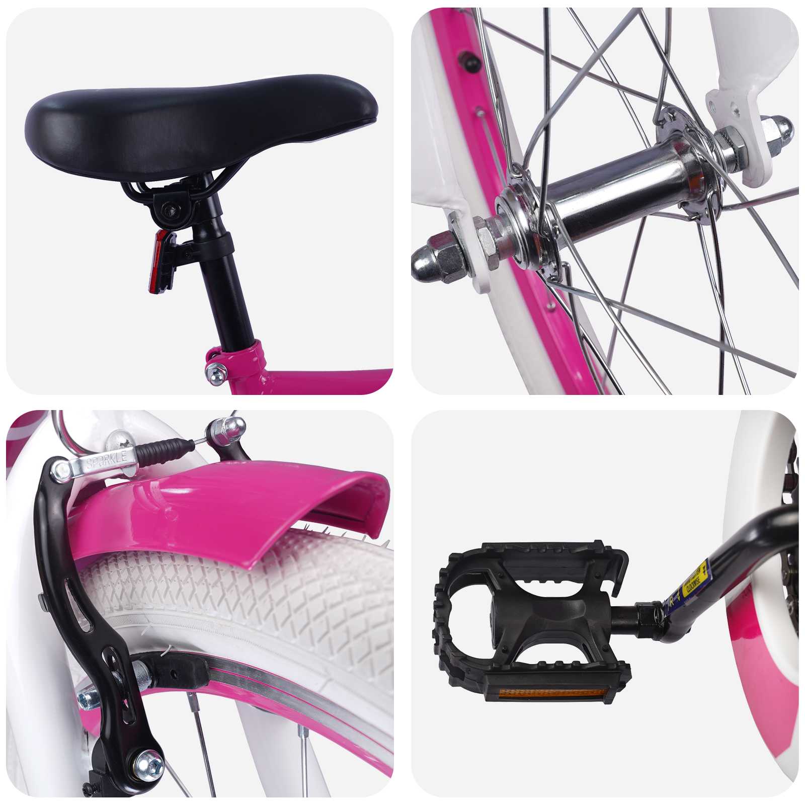 Kinderfiets 18 Inch voor 5-7 jaar Roze is nu te koop bij PeponiXL, paradijselijk wonen!