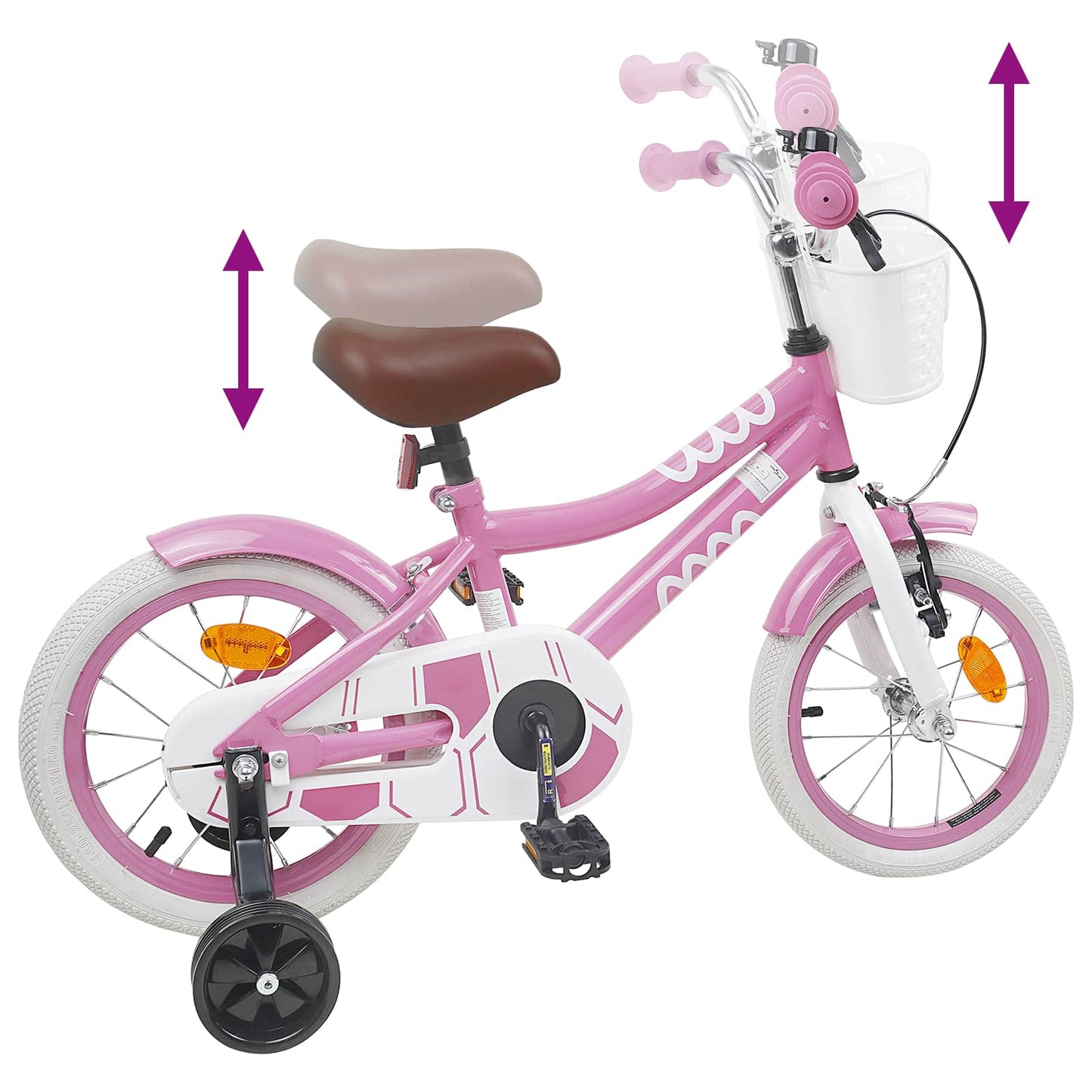 Kinderfiets 12 Inch voor 2-4 jaar oud Lichtroze is nu te koop bij PeponiXL, paradijselijk wonen!