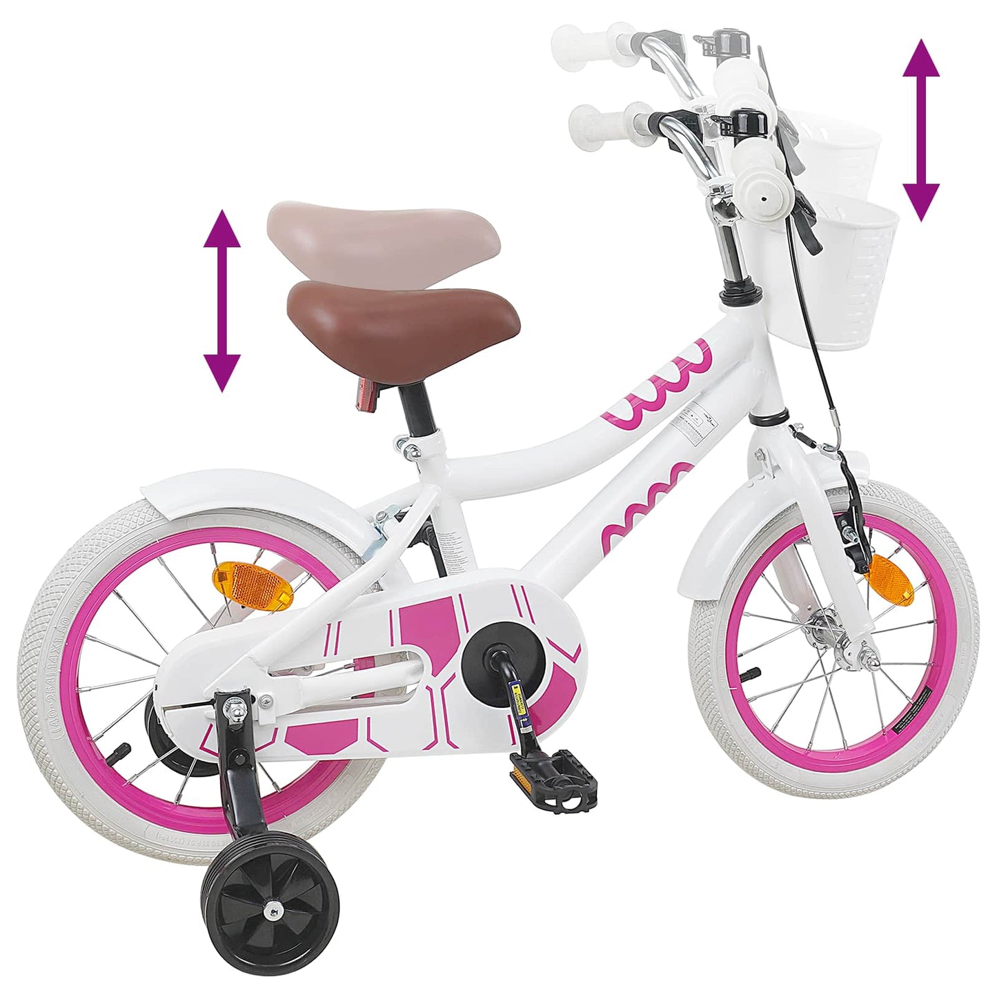 Kinderfiets 14 Inch voor 3-5 jaar oud Wit is nu te koop bij PeponiXL, paradijselijk wonen!