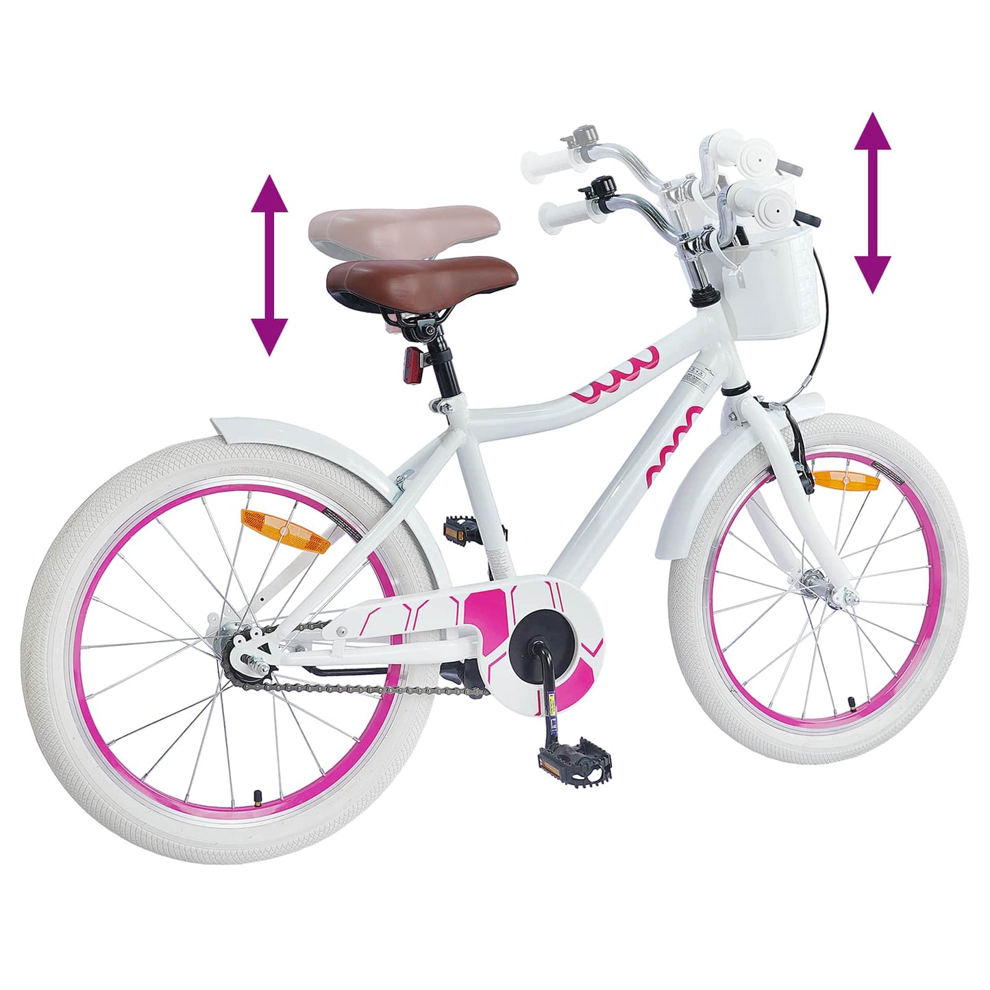 Kinderfiets 18 Inch voor 5-7 jaar Wit is nu te koop bij PeponiXL, paradijselijk wonen!
